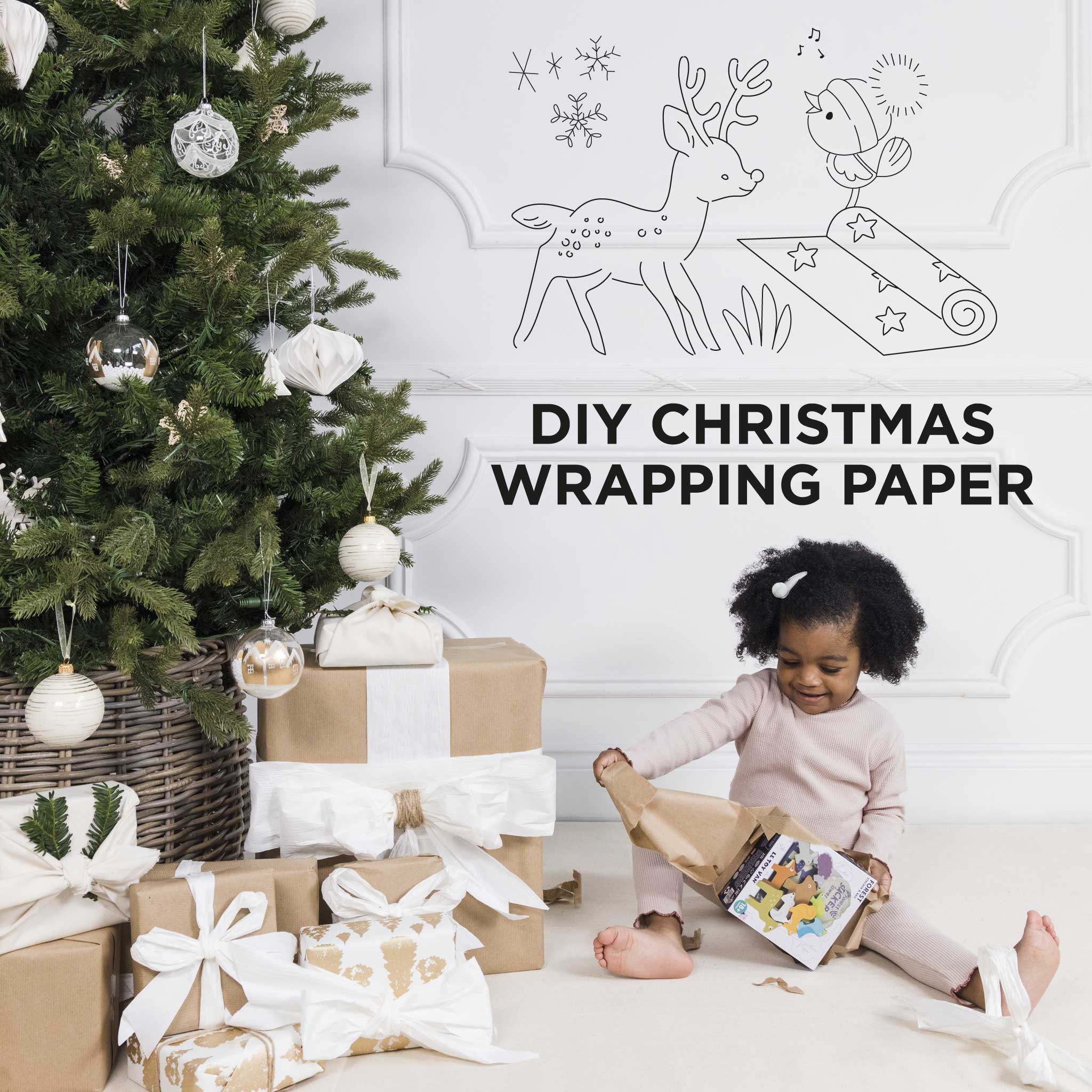 girl opening christmas present