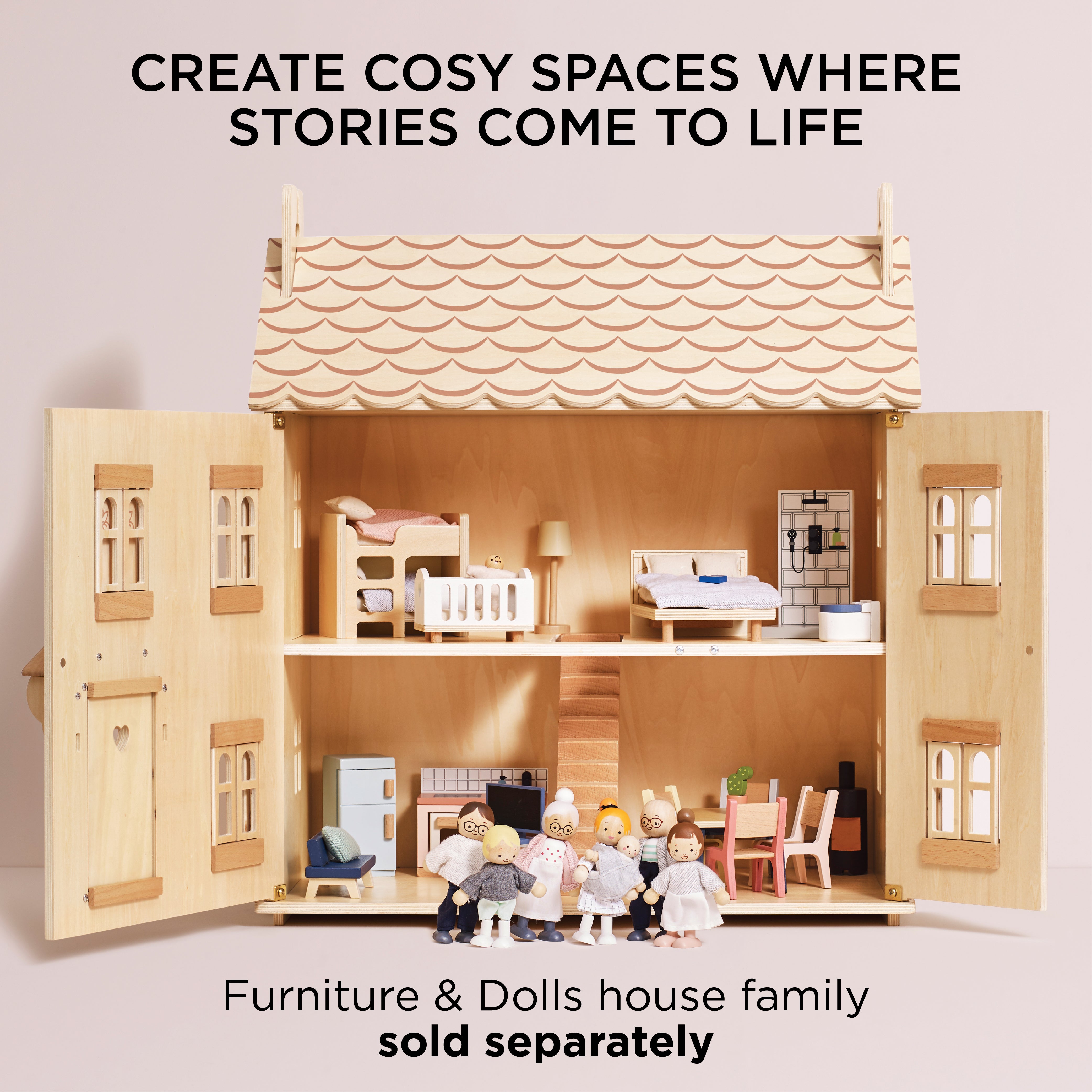 Marie's Natural Wood Dolls House
