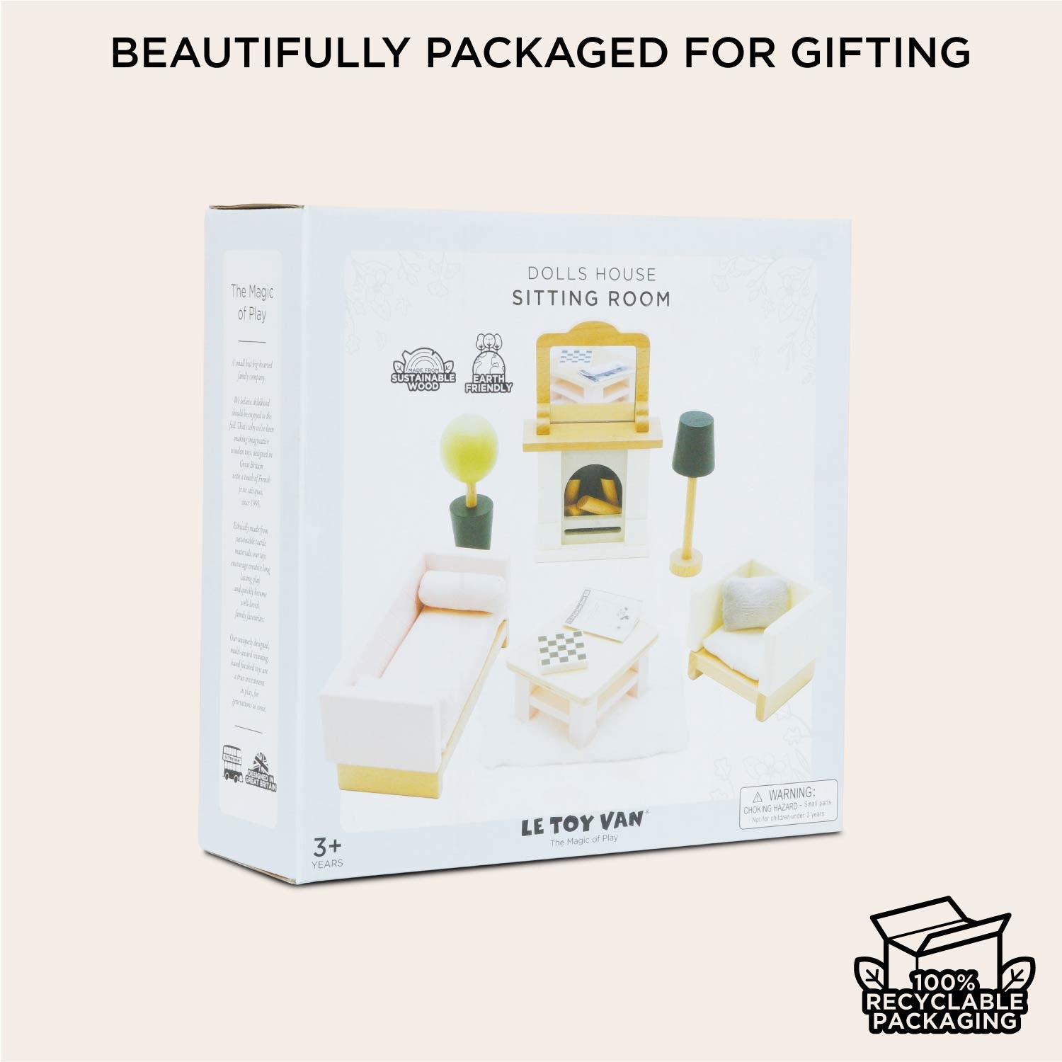 Wooden Dolls House Living Room