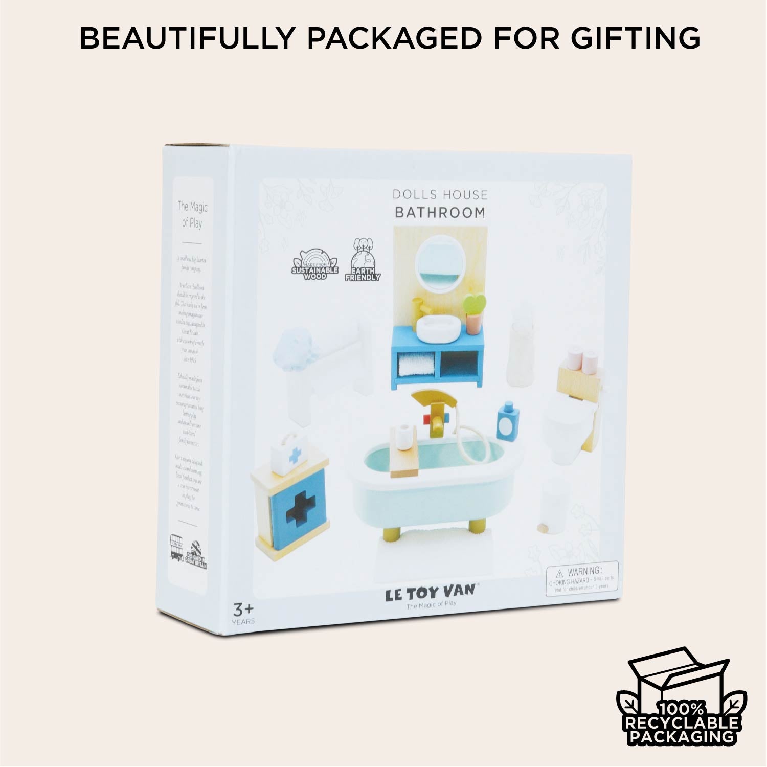 Wooden Dolls House Bathroom Furniture