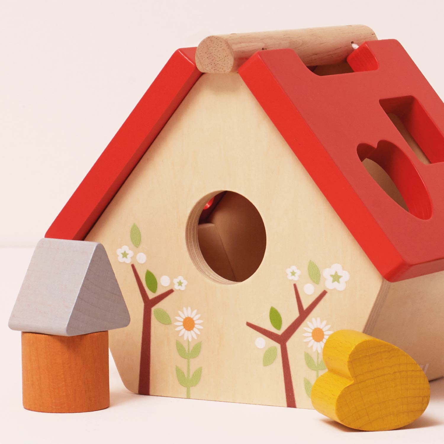 Wooden Bird House Shape Sorter