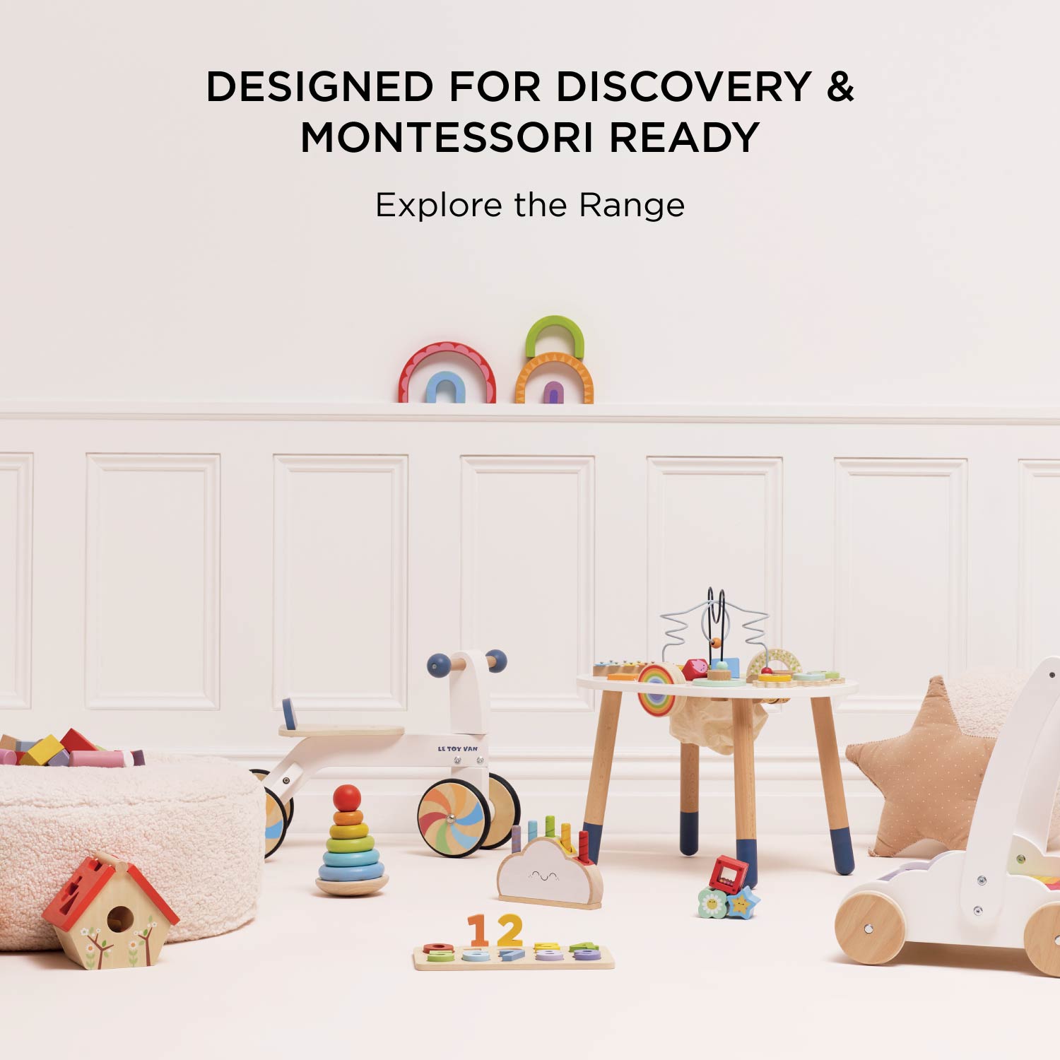 Wooden Bird House Shape Sorter