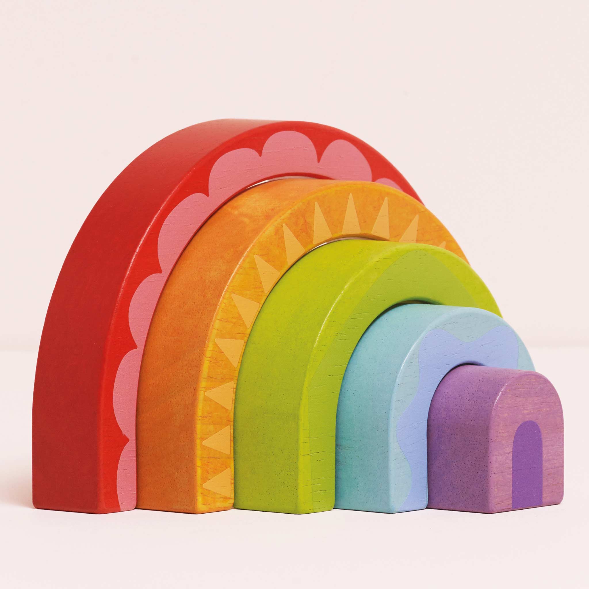 Rainbow Tunnel Toy | Wooden Puzzles and Stacking Toys | Le Toy Van