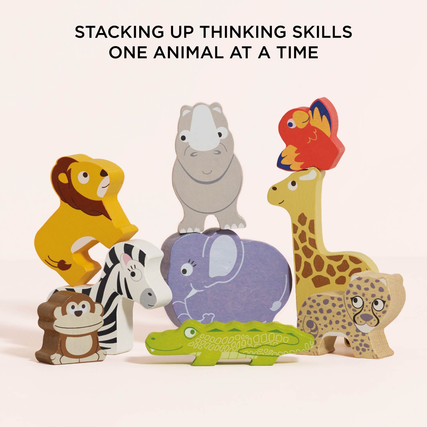 African Safari Stacking Animals & Bag
