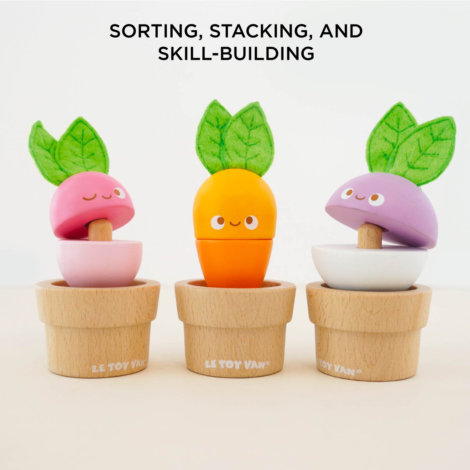 Stacking Wooden Veggies