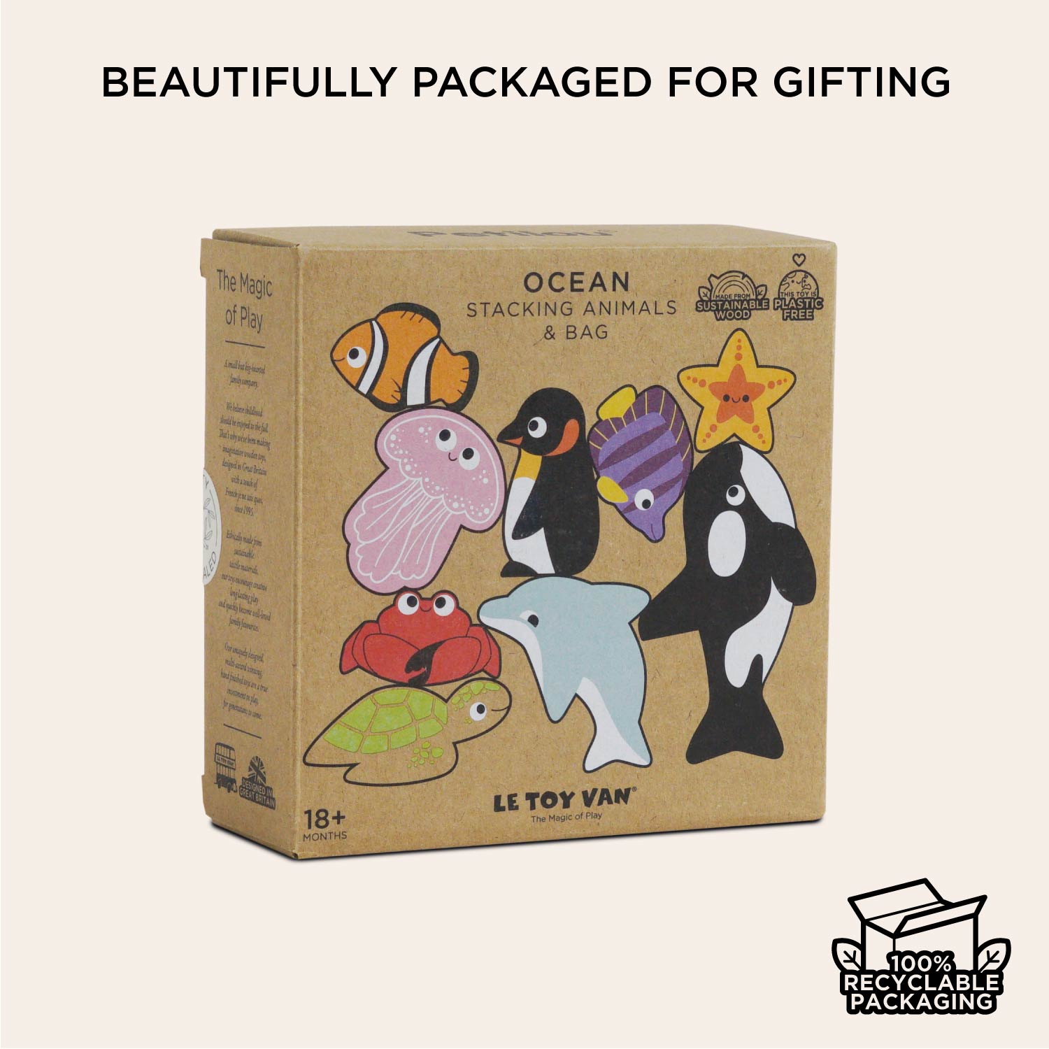 Ocean Life Stacking Animals & Bag