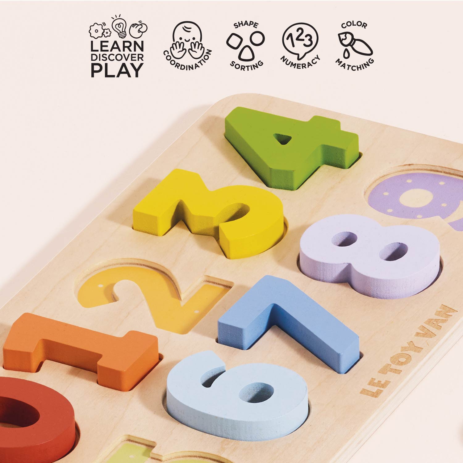 Counting Wooden Numbers Shape Sorter