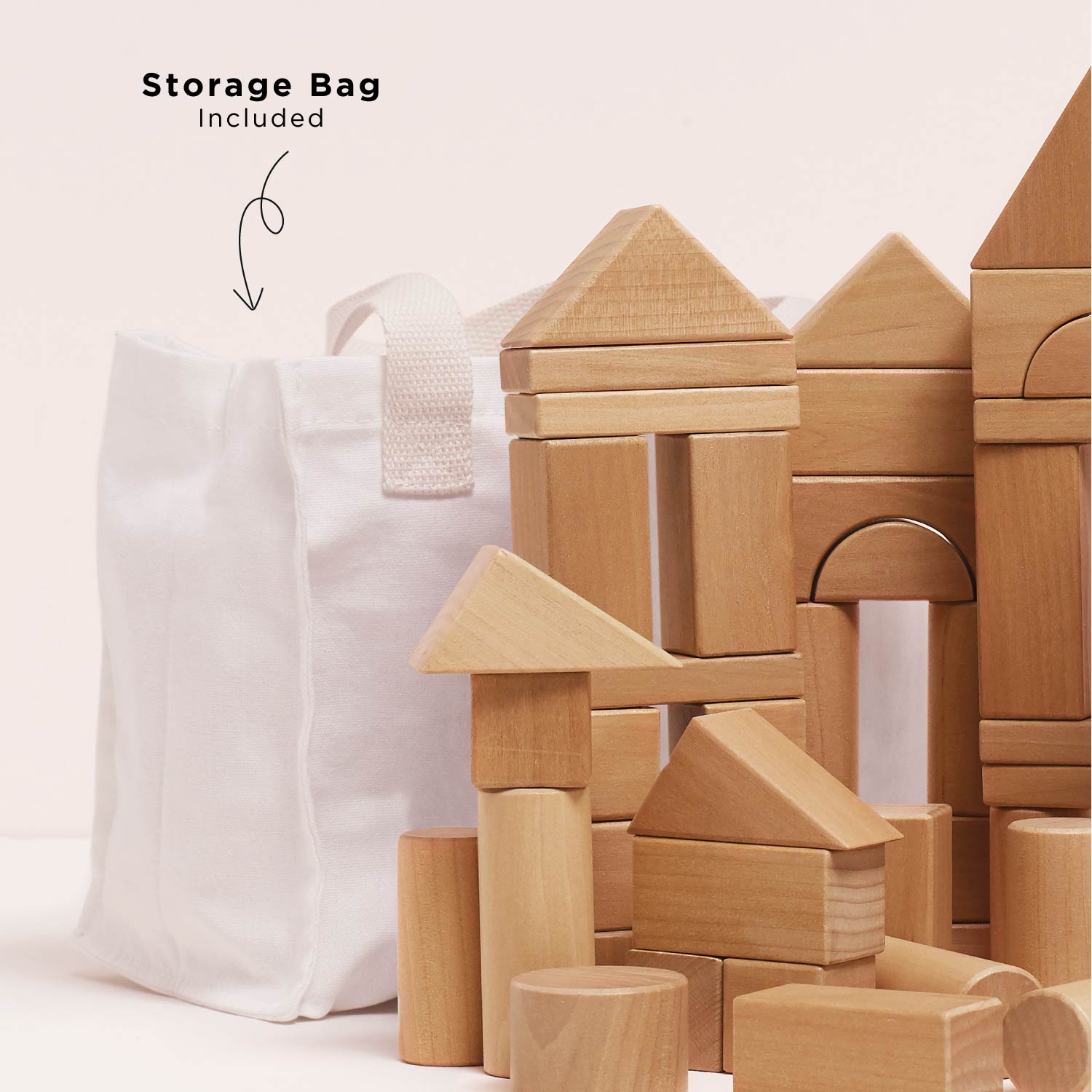 Natural Wood Building Blocks