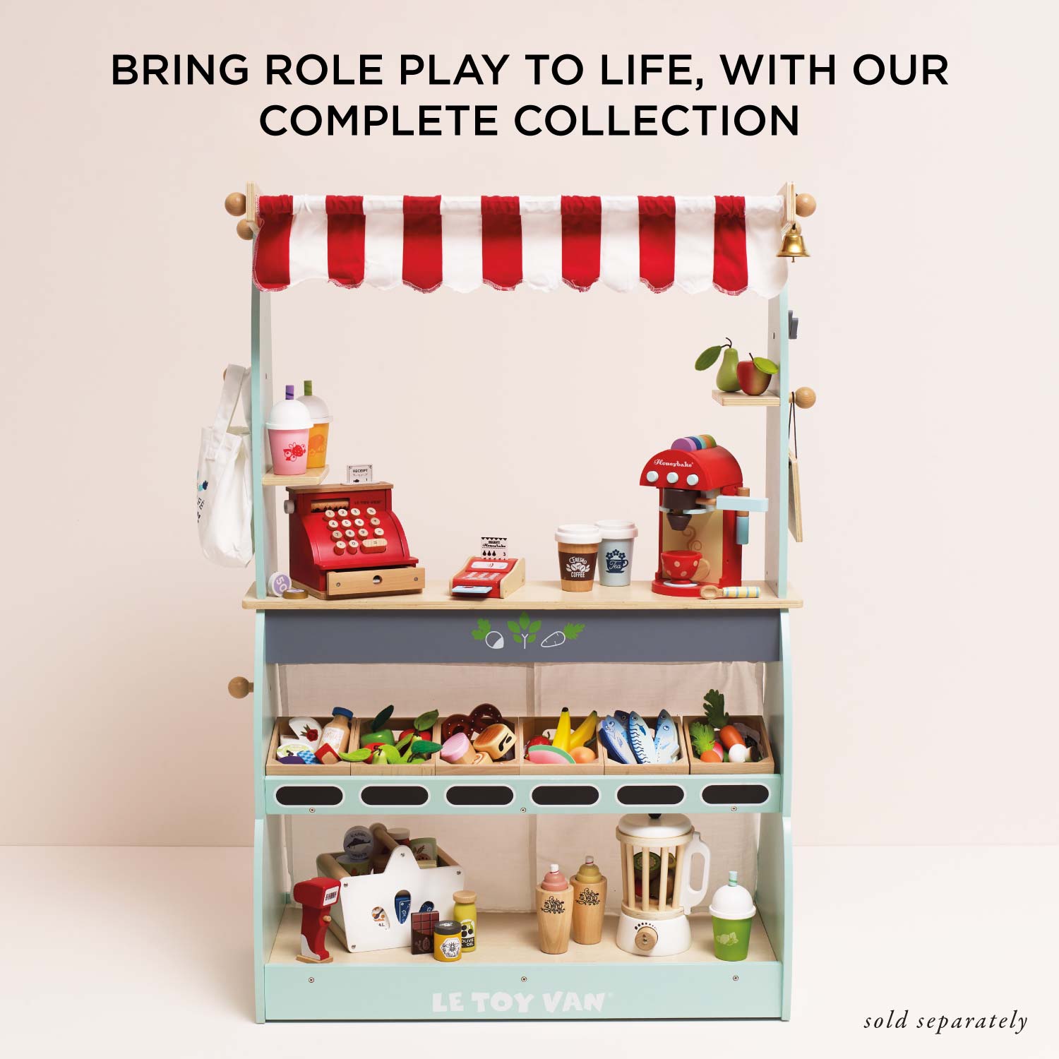 Market Fish Wooden Play Food Crate