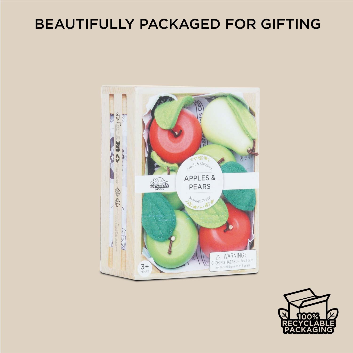Orchard Fruits Wooden Market Crate