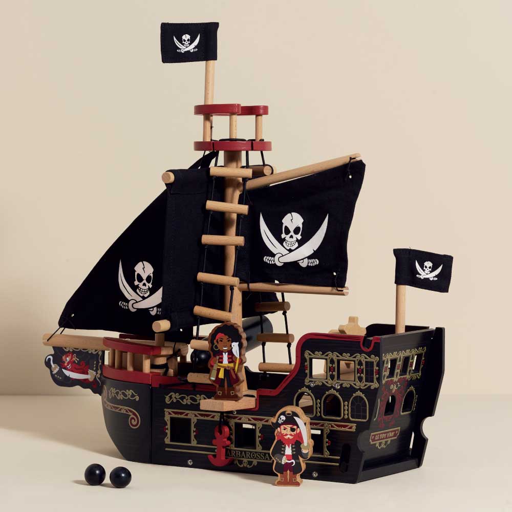 TV246-barbarossa-wooden-toy-pirate-ship-boat-play-set-black-red-glow-in-dark-sails-cannon-pirates-boy-girl-eco-gift