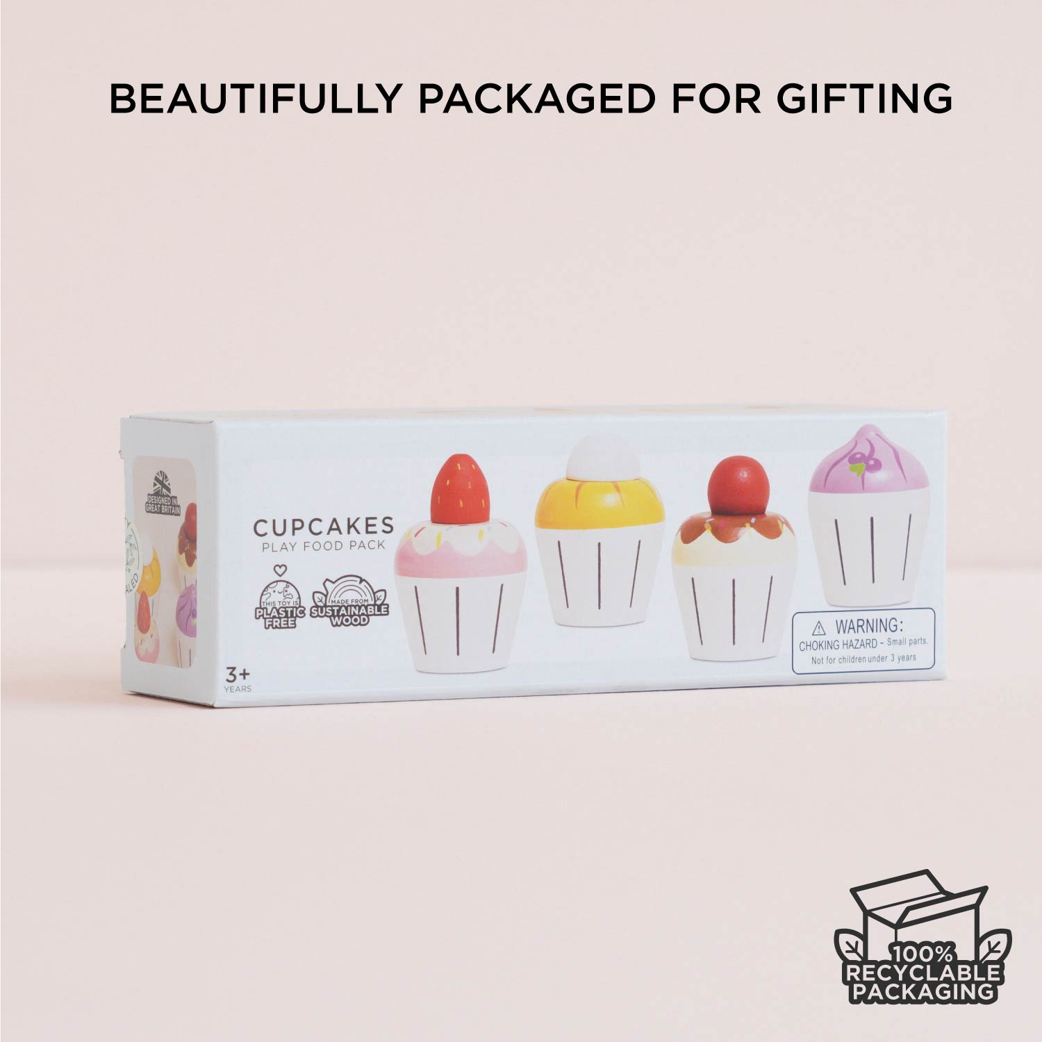 Wooden Cupcake Play Food Set