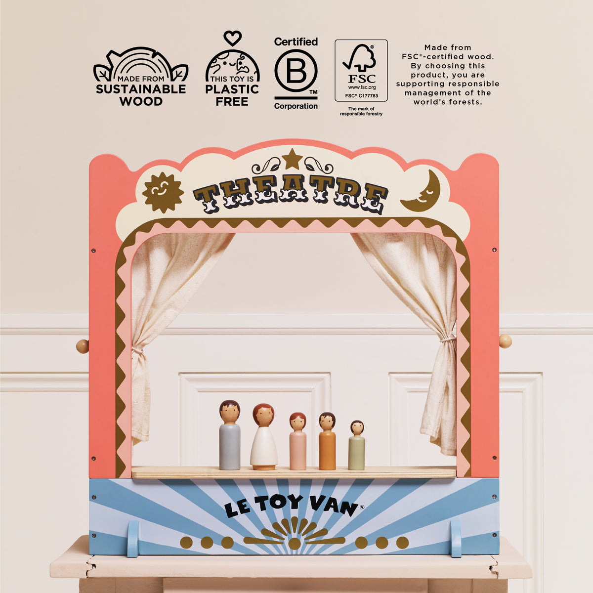 Tabletop Puppet Wooden Theatre