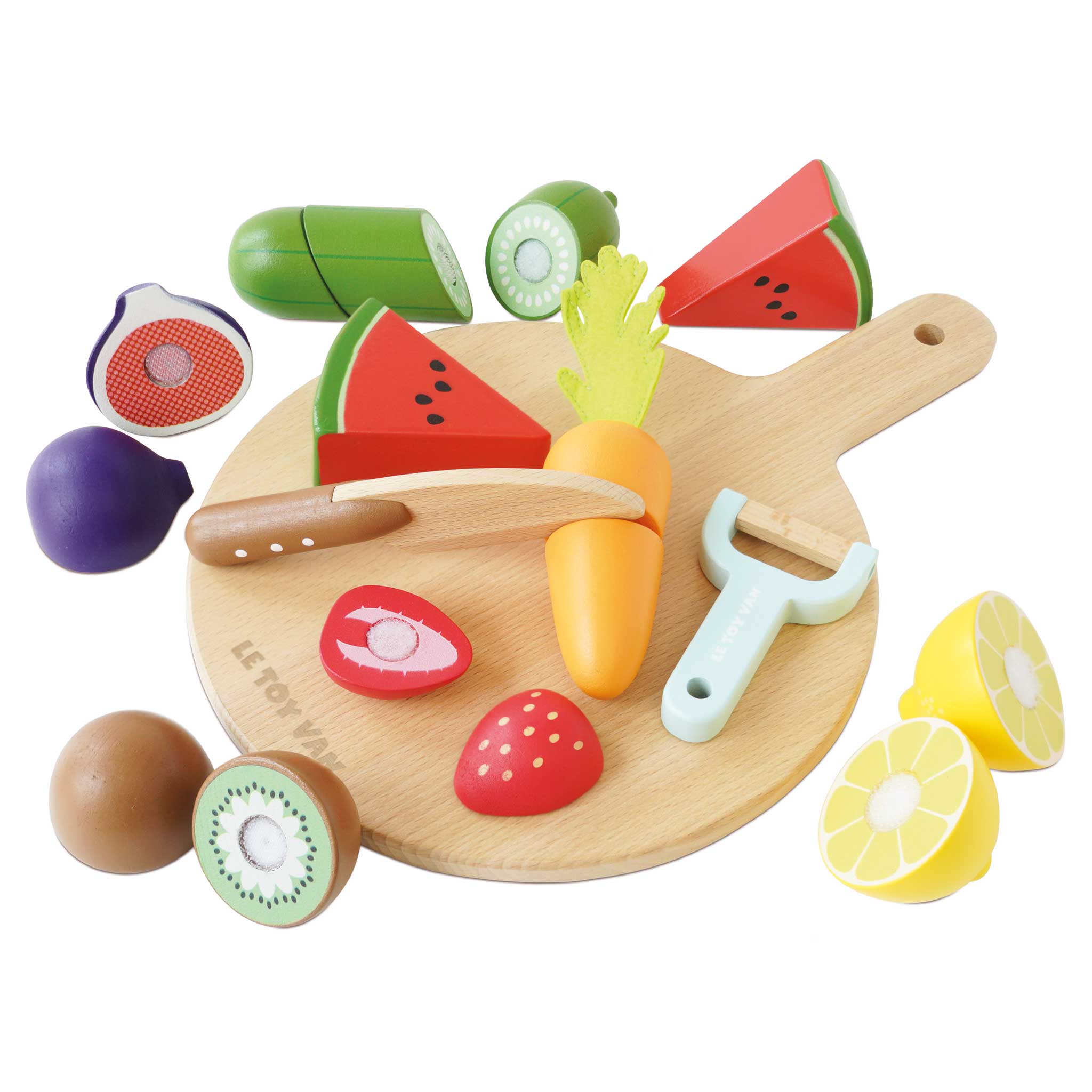 Wooden Chopping Board Sliceable Play Food