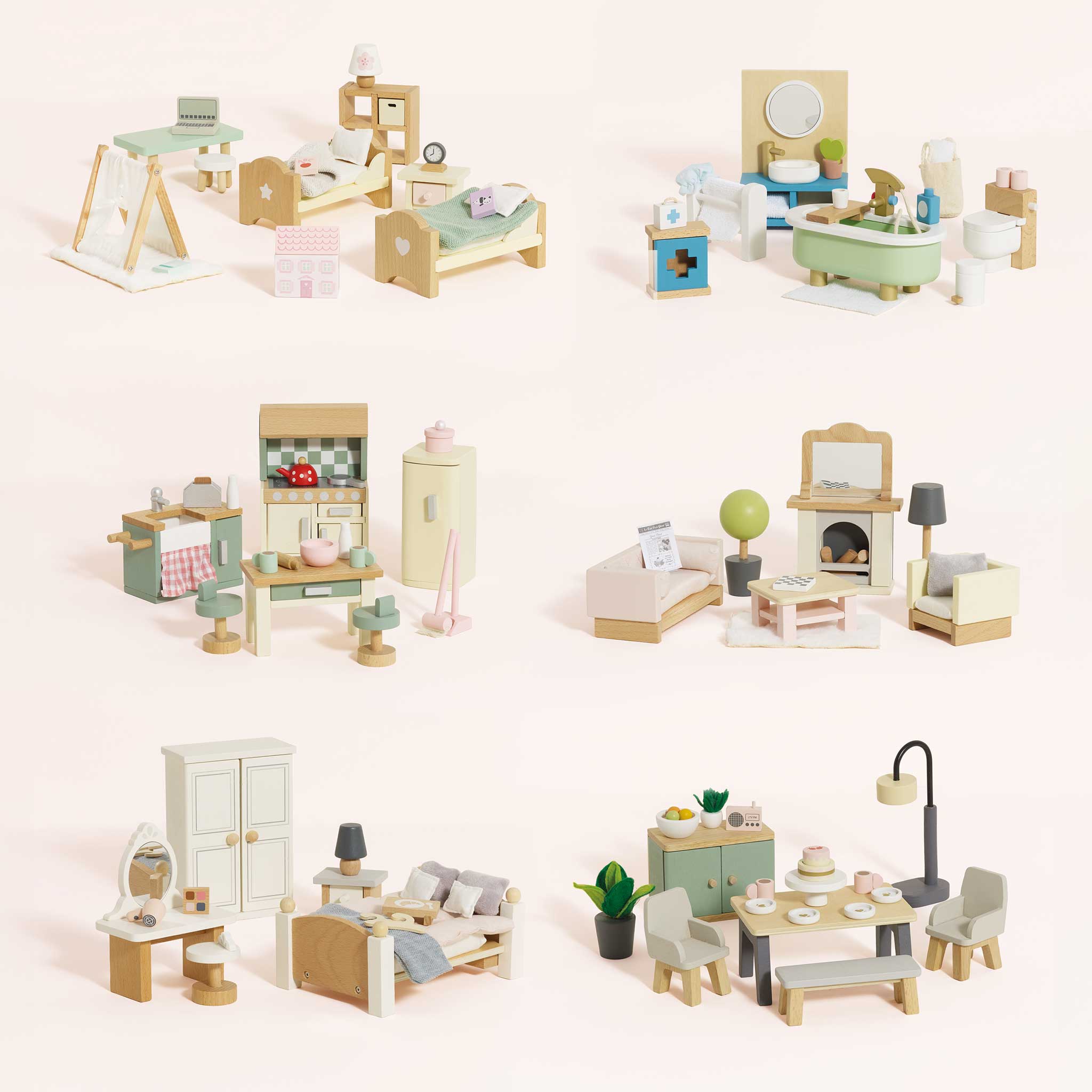 Complete Dolls House Furniture Play Set