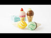 Load and play video in Gallery viewer, Wooden Ice Cream Cones Set