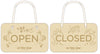 Wooden Retail Open and Closed Sign