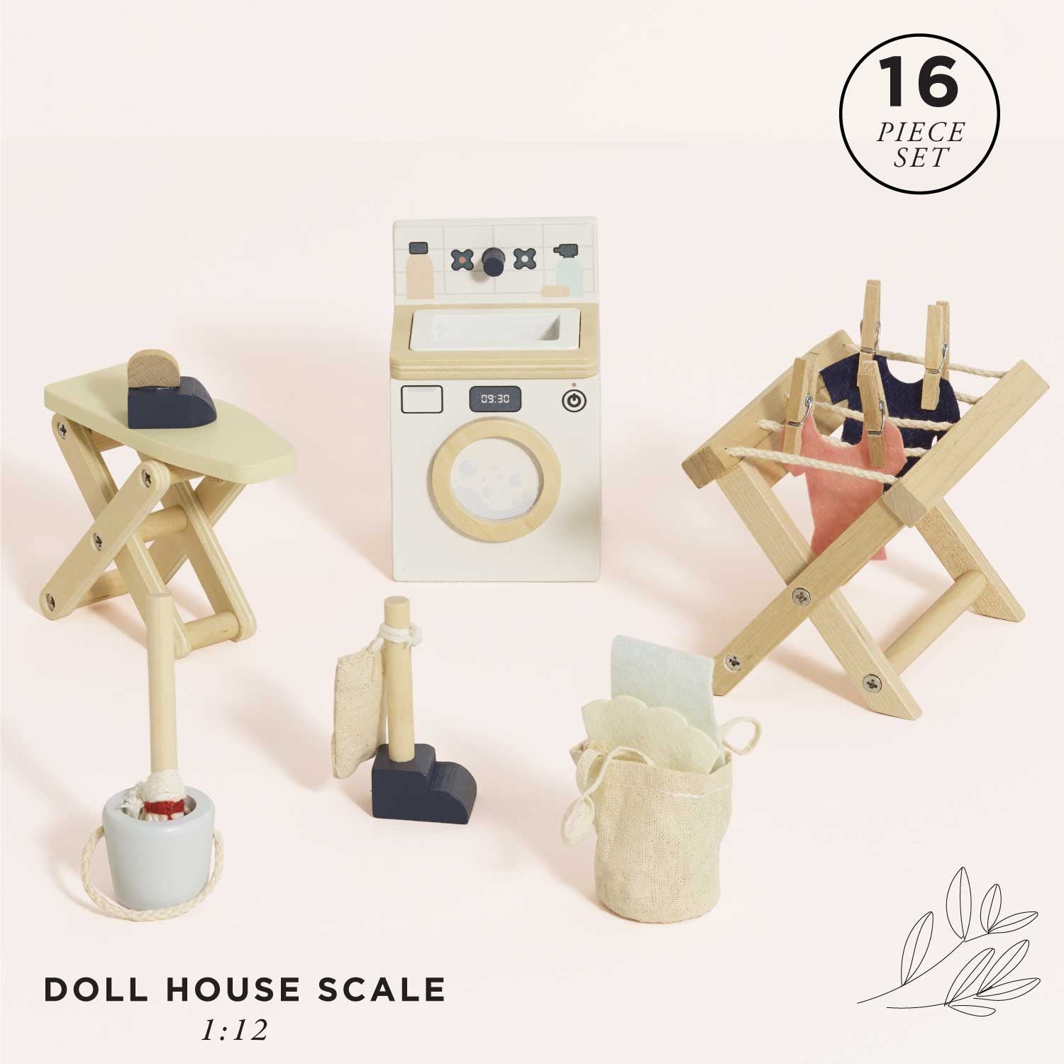 Wooden Dolls House Laundry Room