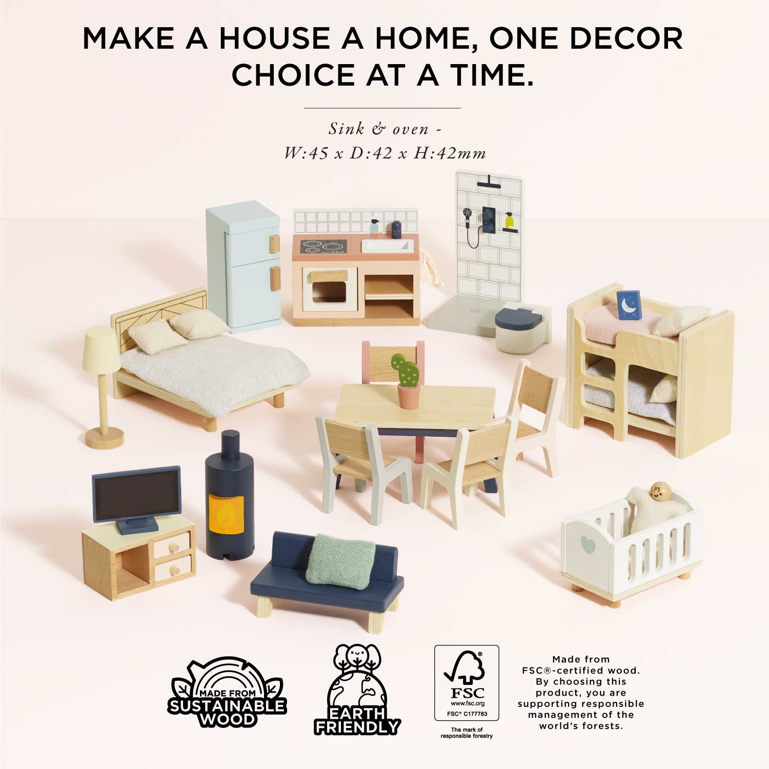 Complete Dolls House Furniture Set