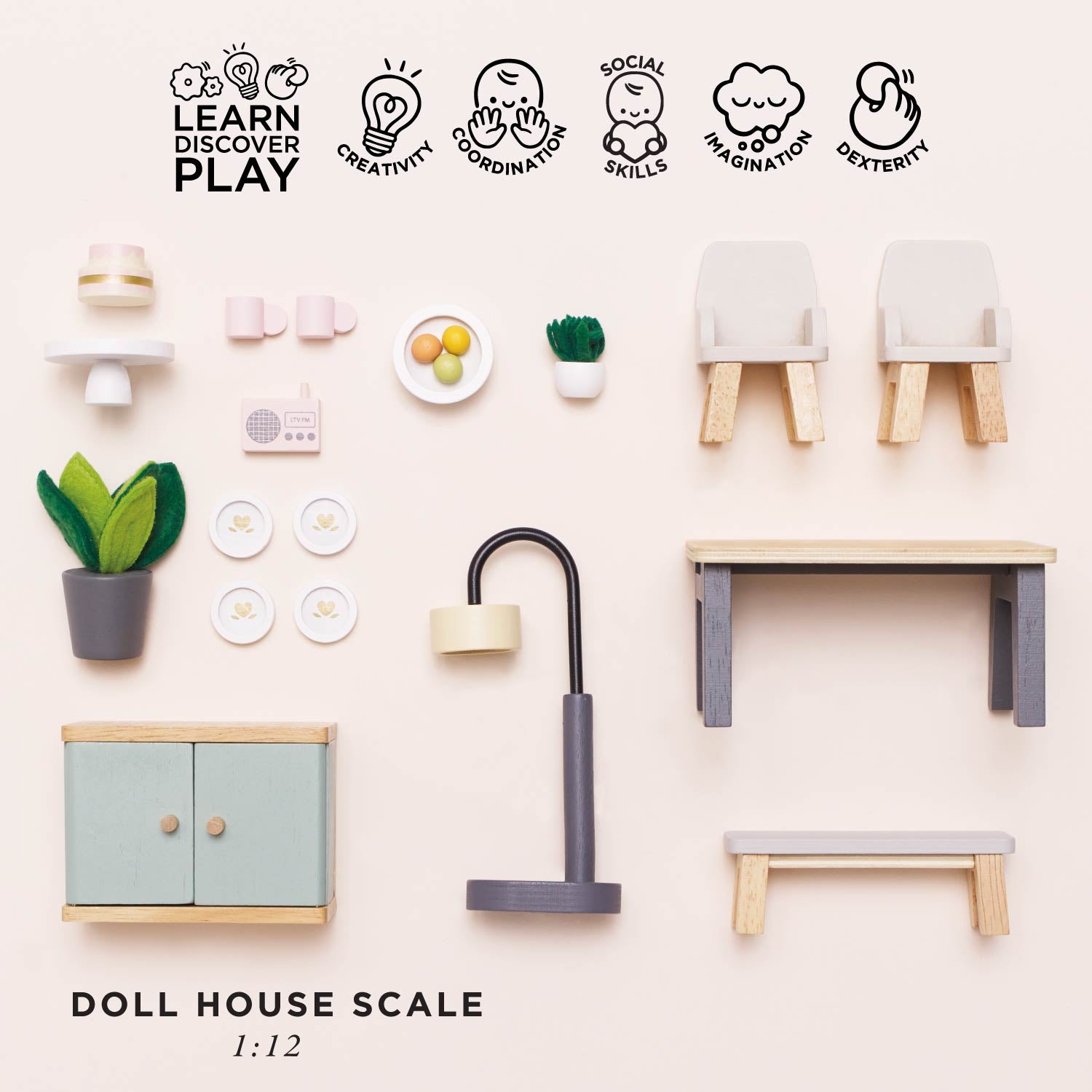 Wooden Dolls House Dining Room