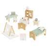 Wooden Dolls House Child's Bedroom Furniture