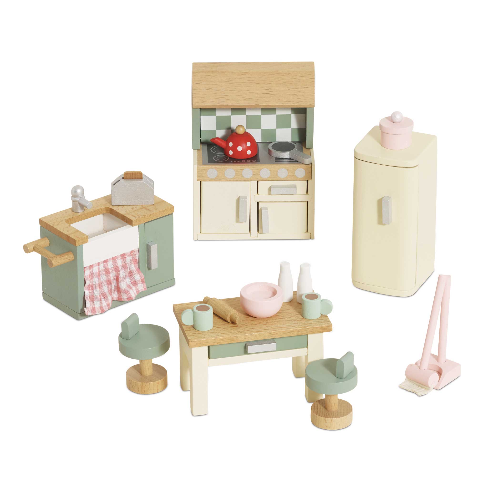 Wooden Dolls House Kitchen Furniture