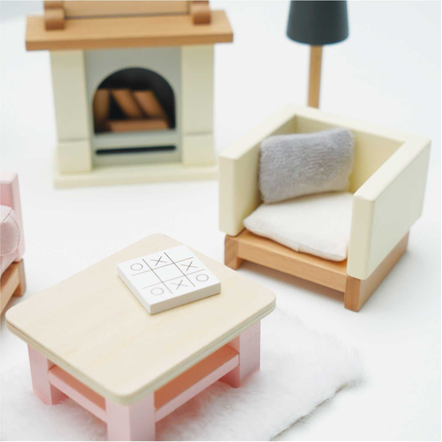 Wooden Dolls House Living Room