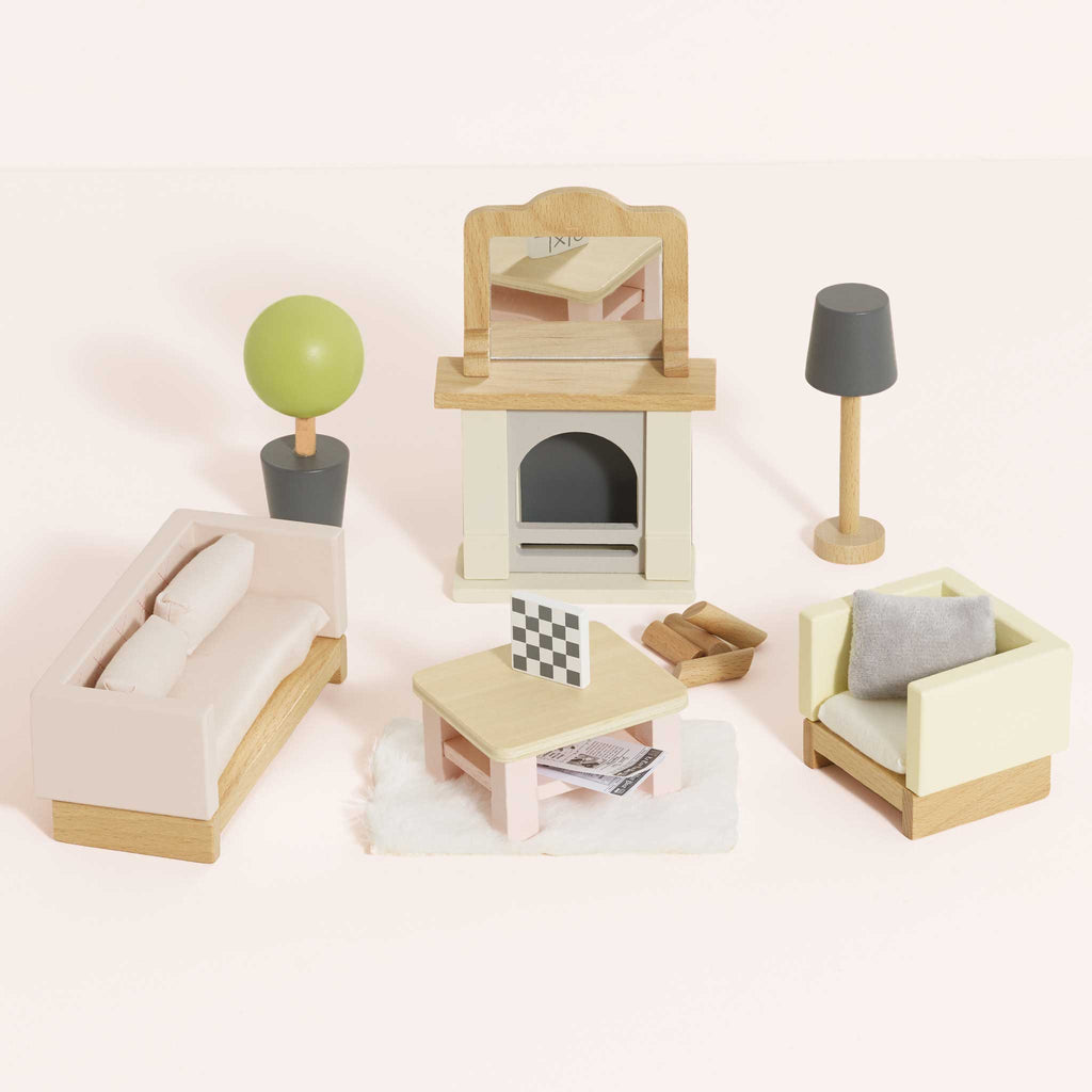 Wooden Dolls House Living Room