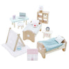Load image into Gallery viewer, Wooden Dolls house Child&#39;s Bedroom Furniture