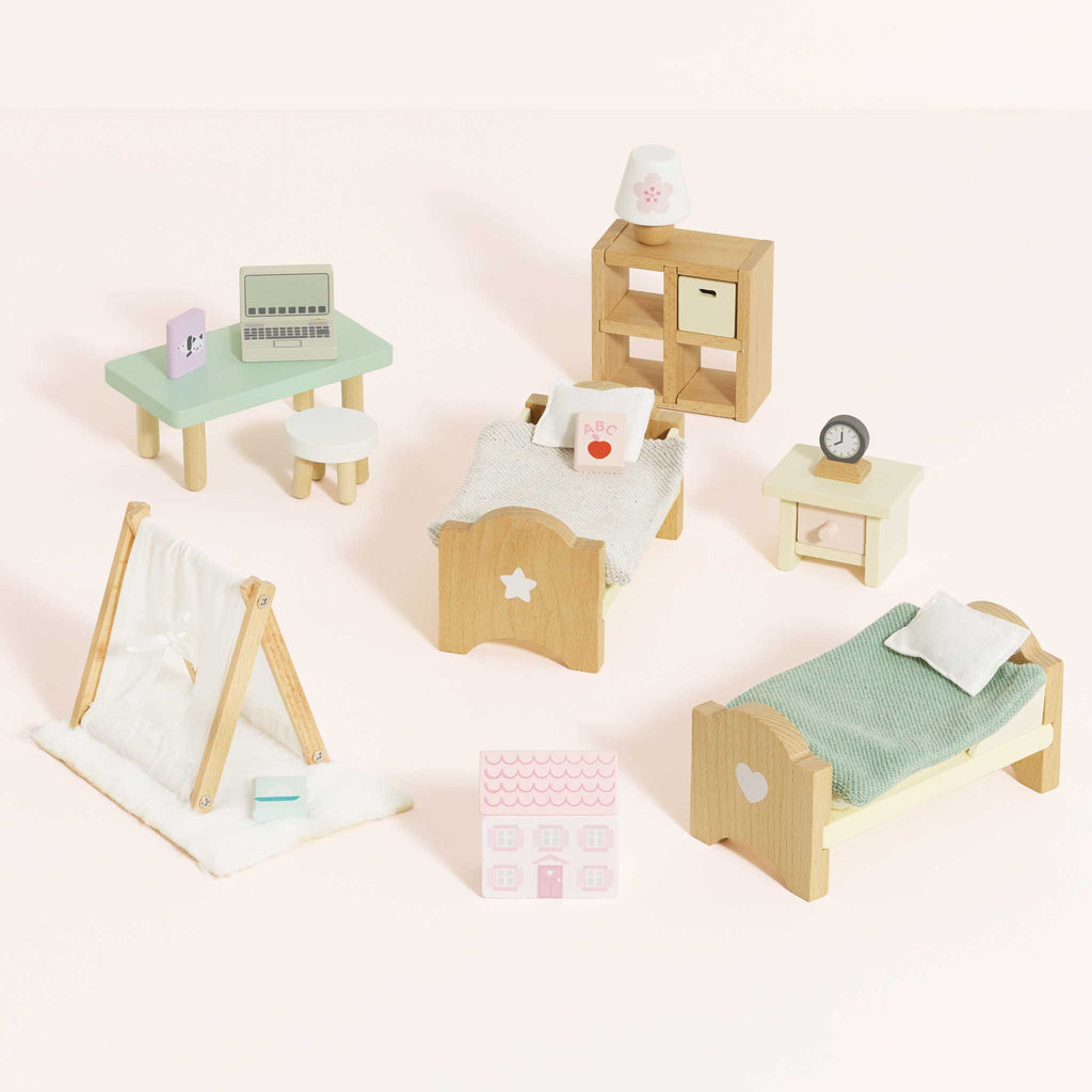 Wooden Dolls House s Bedroom Furniture