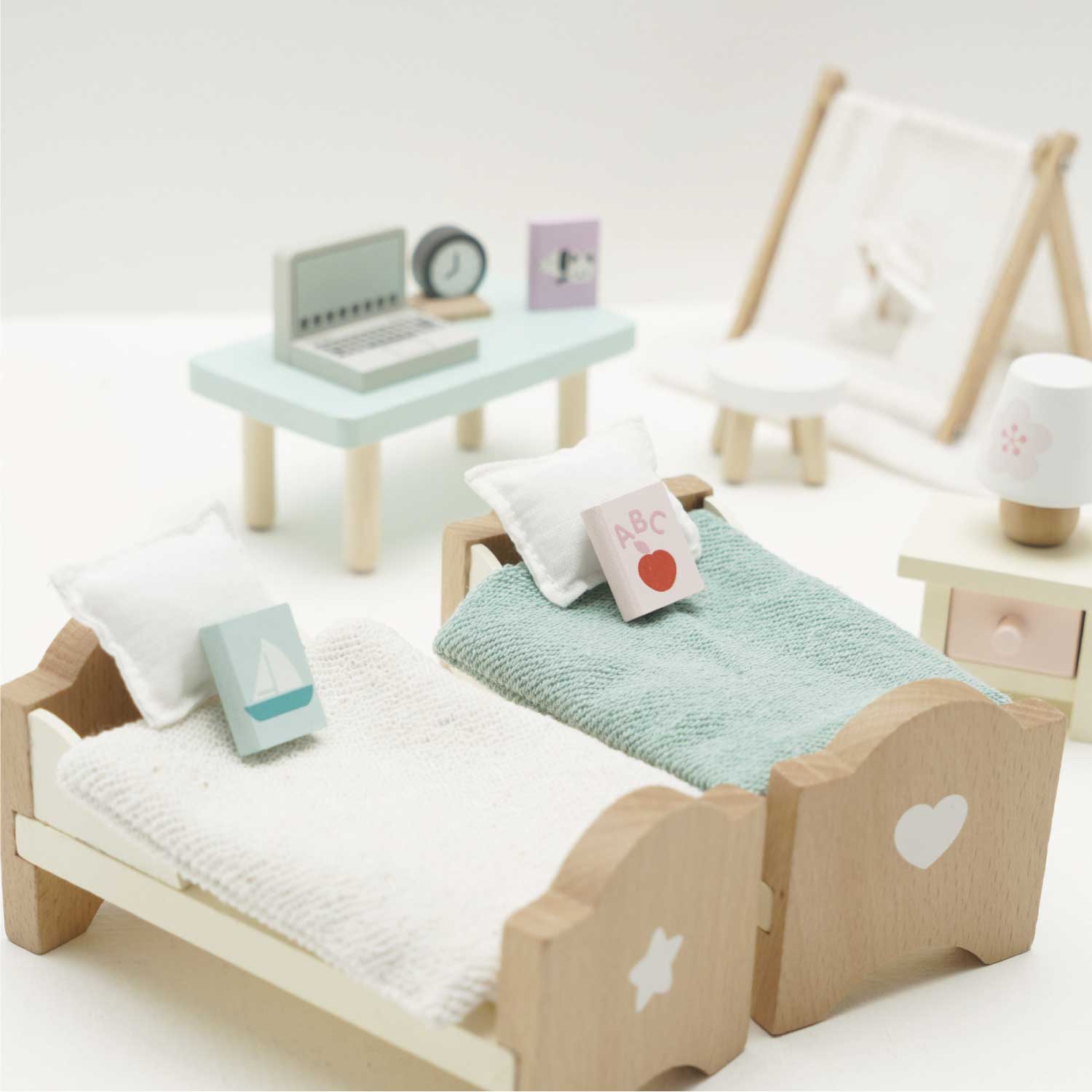 ME061-dolls-house-furniture-daisylane-childrens-bedroom-play-set-beds-tipi-dollhouse-pink-white-green-wooden-toy-stem-gift-_4