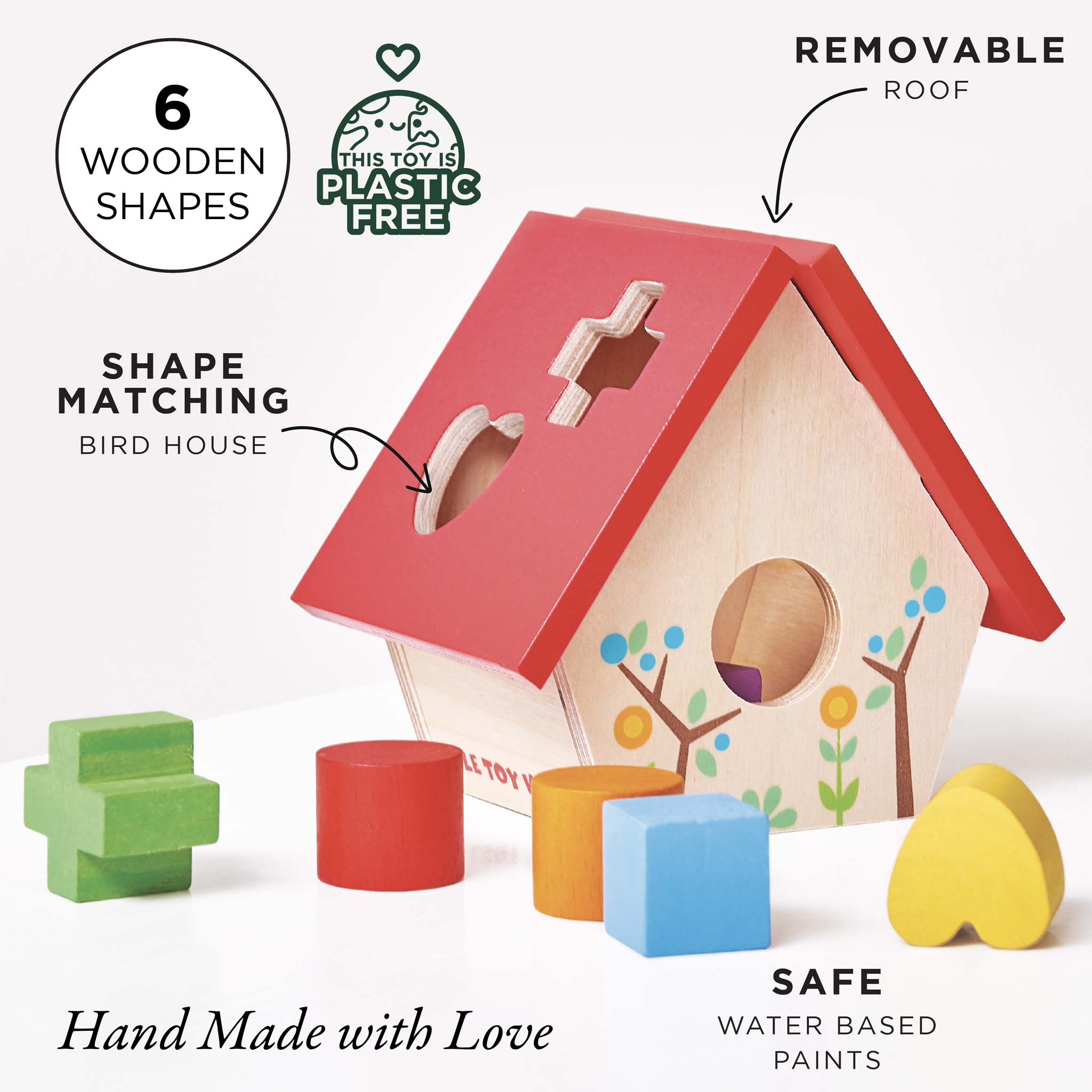 Woodland Bird House Shape Sorter