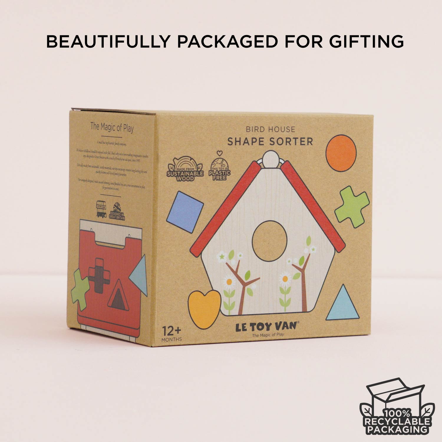 Wooden Bird House Shape Sorter