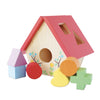 Wooden bird house shape sorter