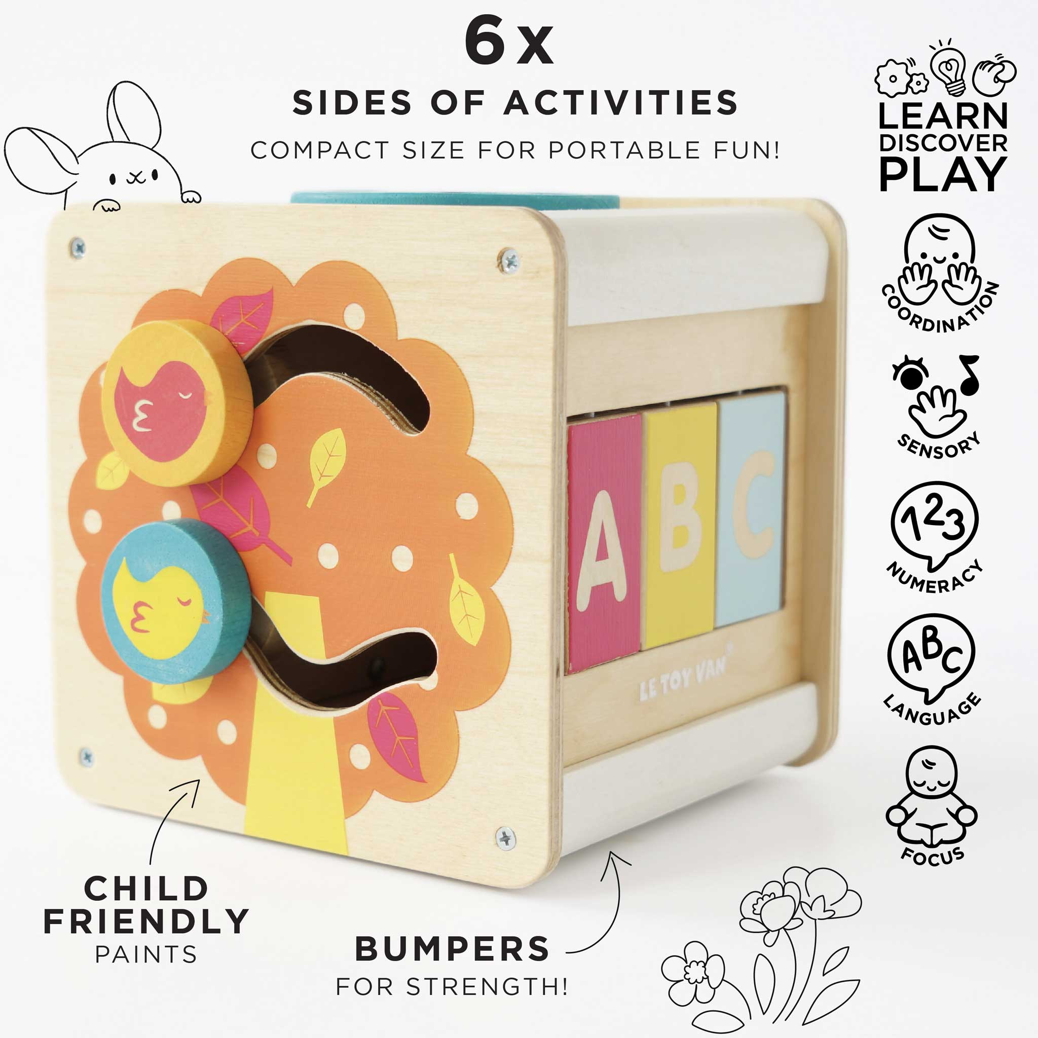 Activity Wooden Cube