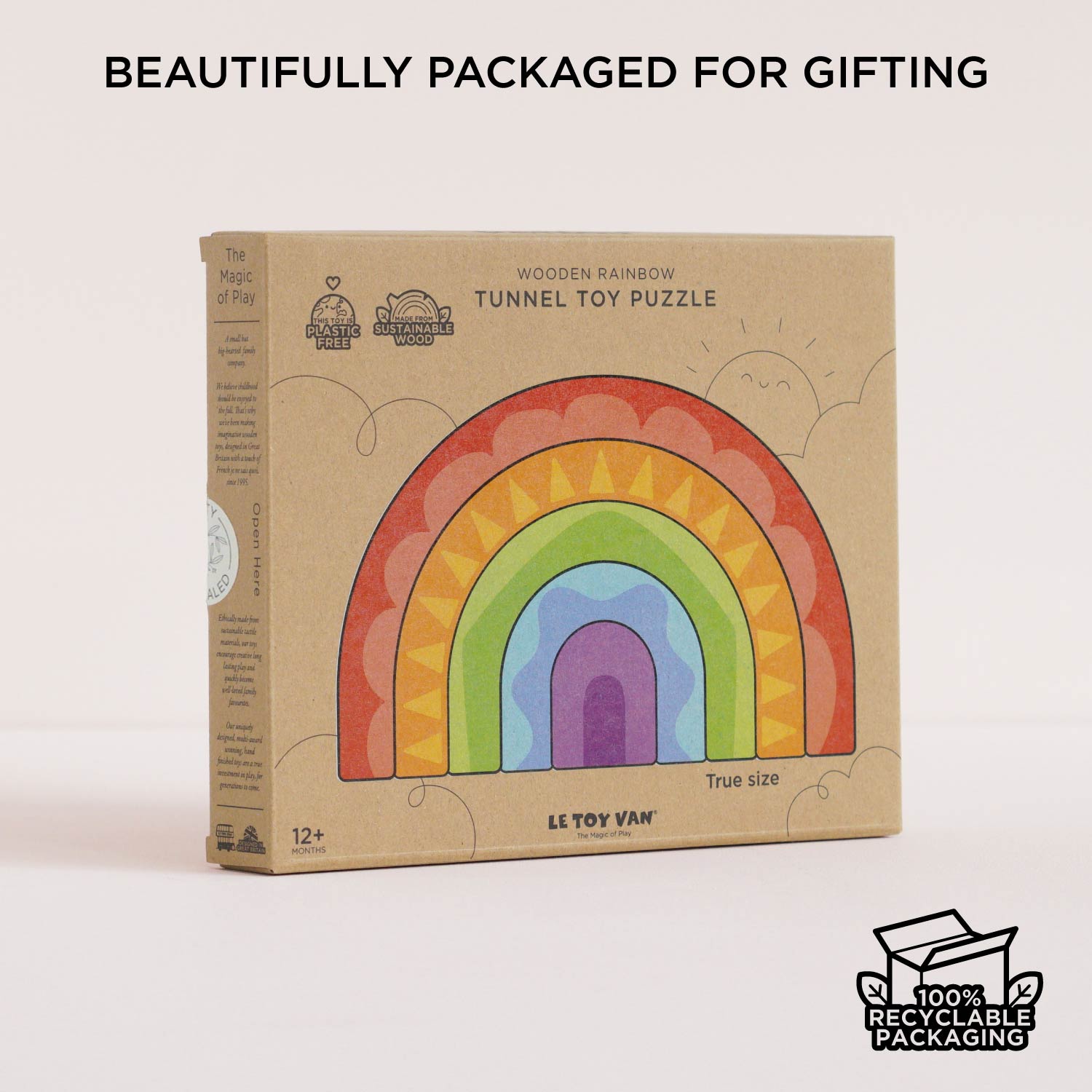 Rainbow Tunnel Toy | Wooden Puzzles and Stacking Toys | Le Toy Van