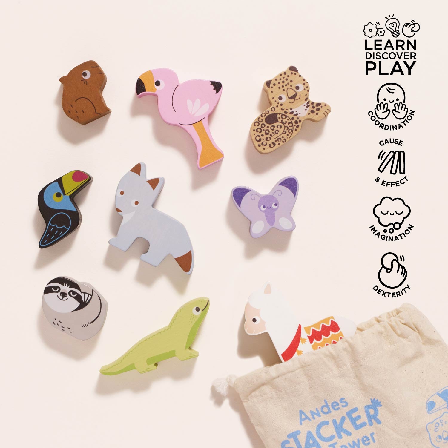 Andes Stacking Animals & Bag