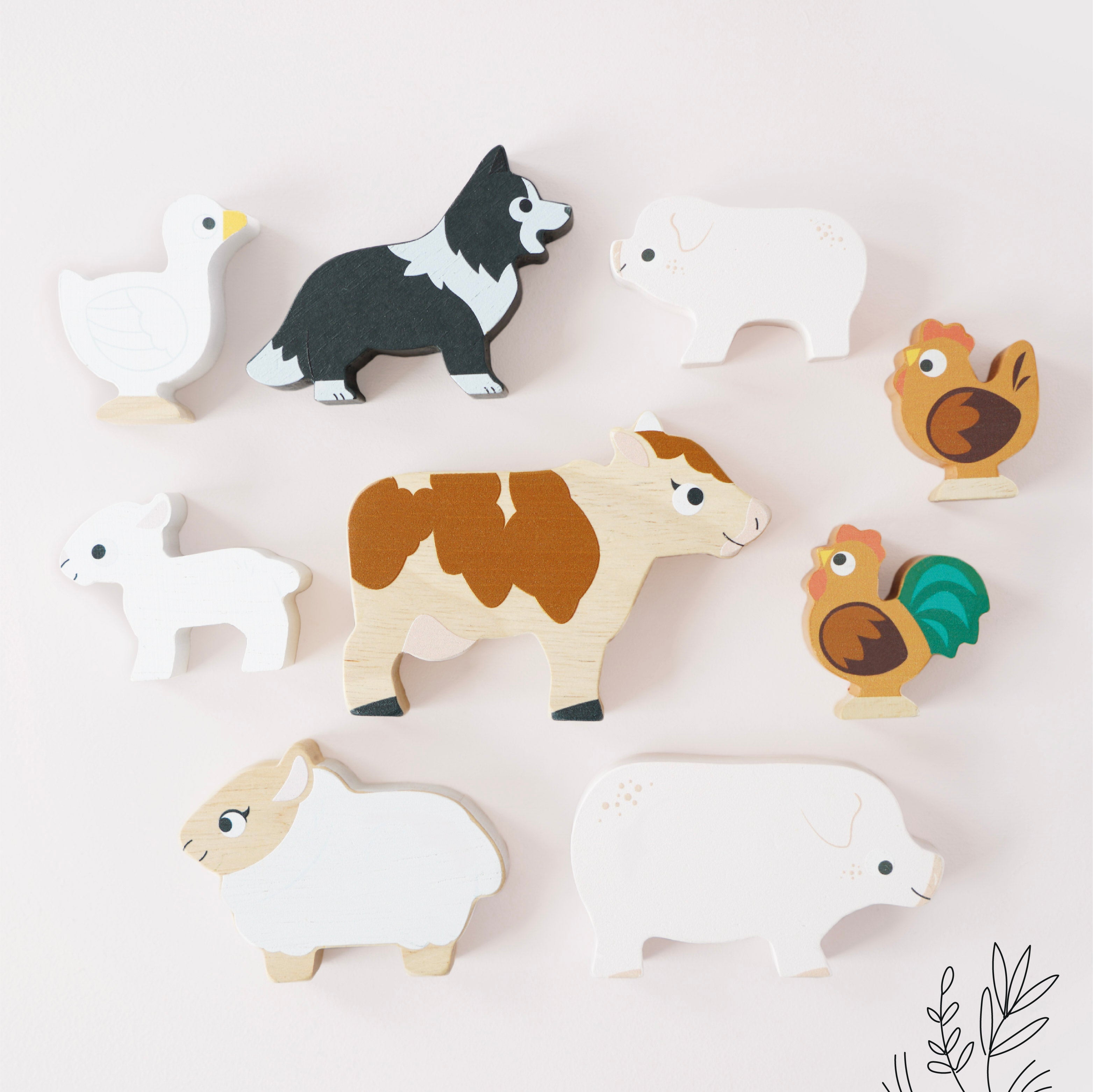 Farmyard Stacking Animals & Bag