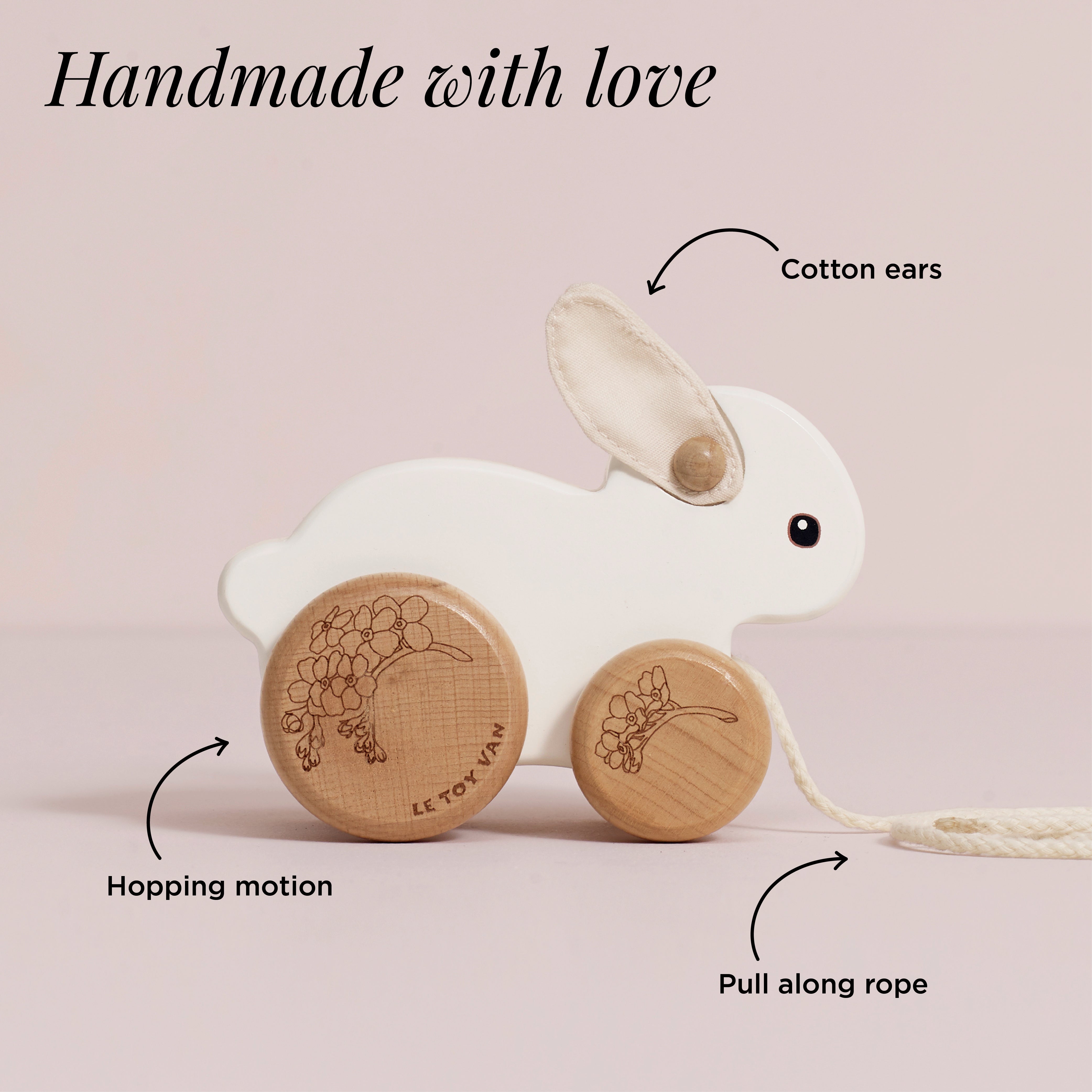 Pull Along Hopping Bunny Rabbit