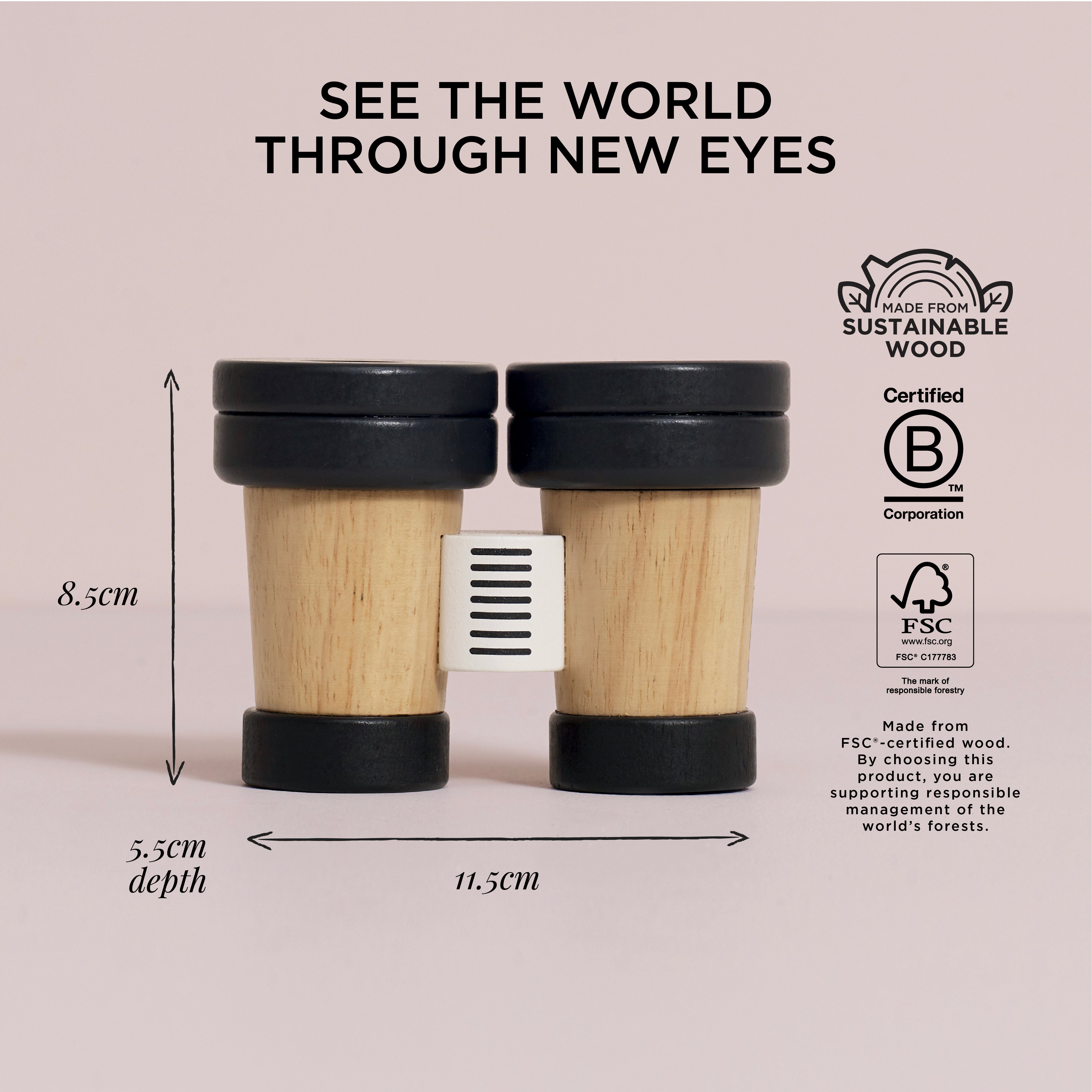 Wooden Retro Binoculars