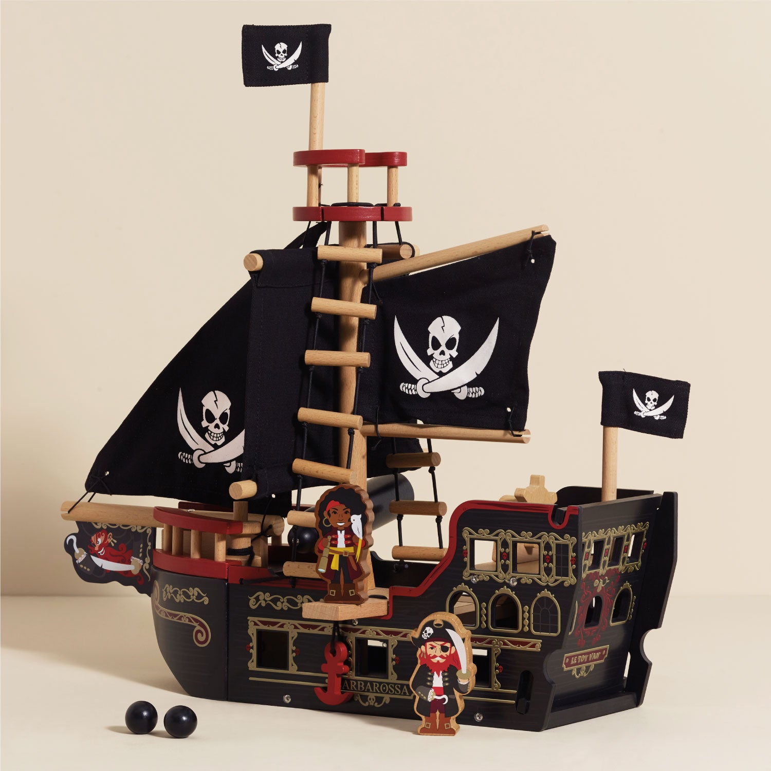 Barbarossa Pirate Ship Traditional FSC Wooden Toys Le Toy Van