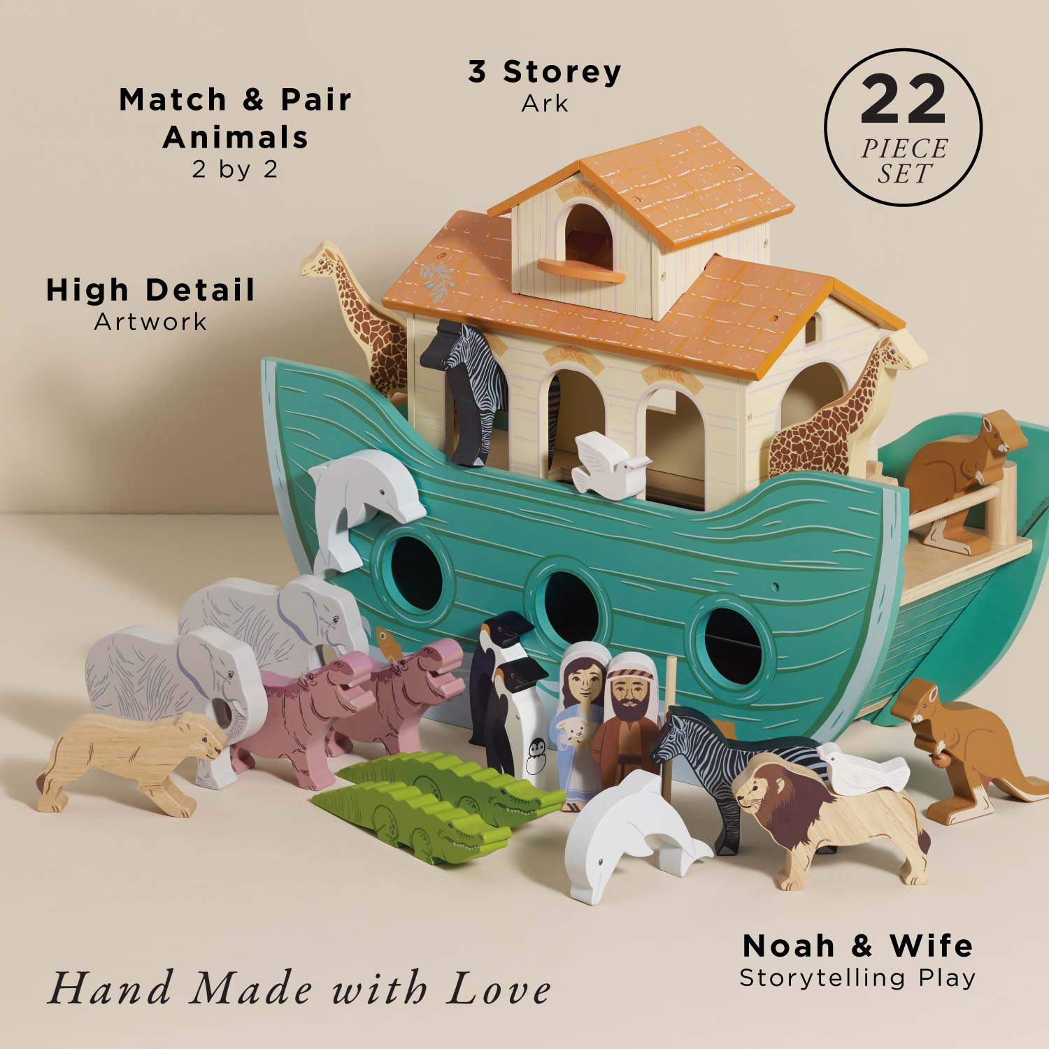 Noah’s Great Wooden Ark & Animals