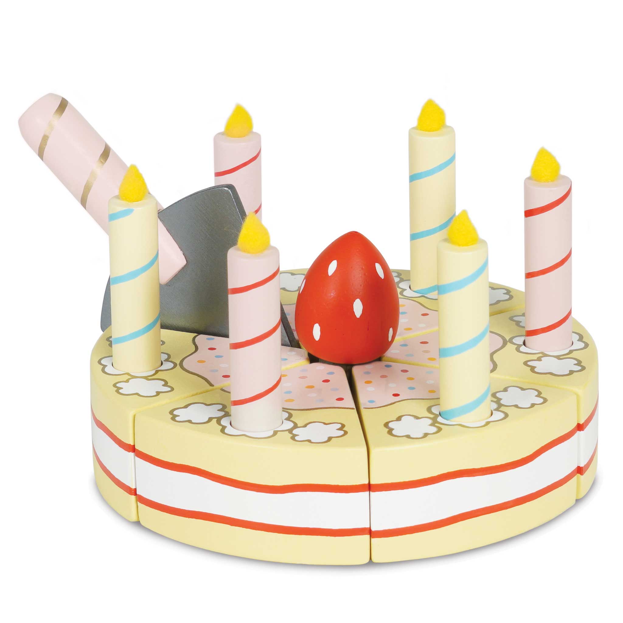 Sliceable Birthday Cake & Candles