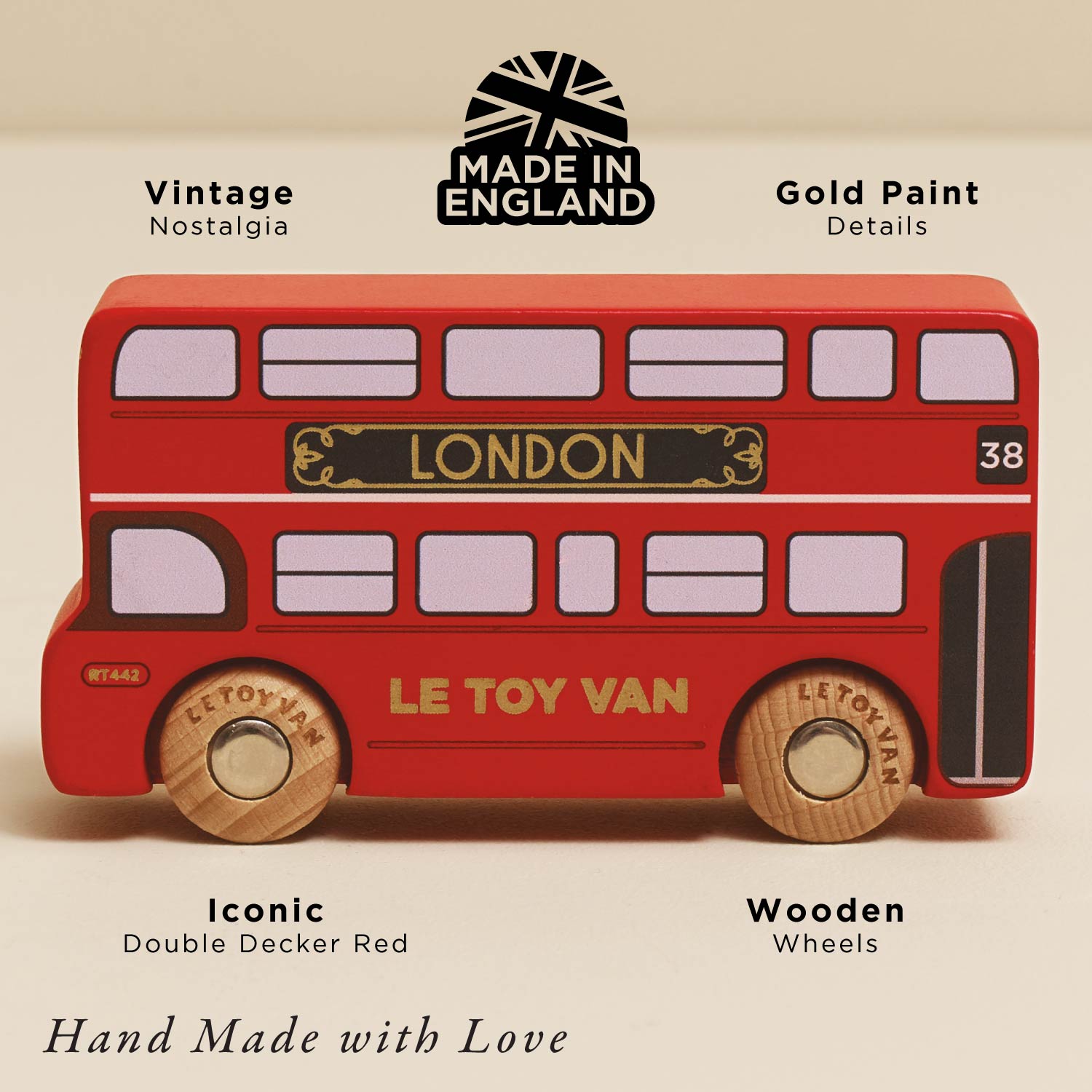 Limited Edition London Bus | Wooden Vehicle Toys | Le Toy Van