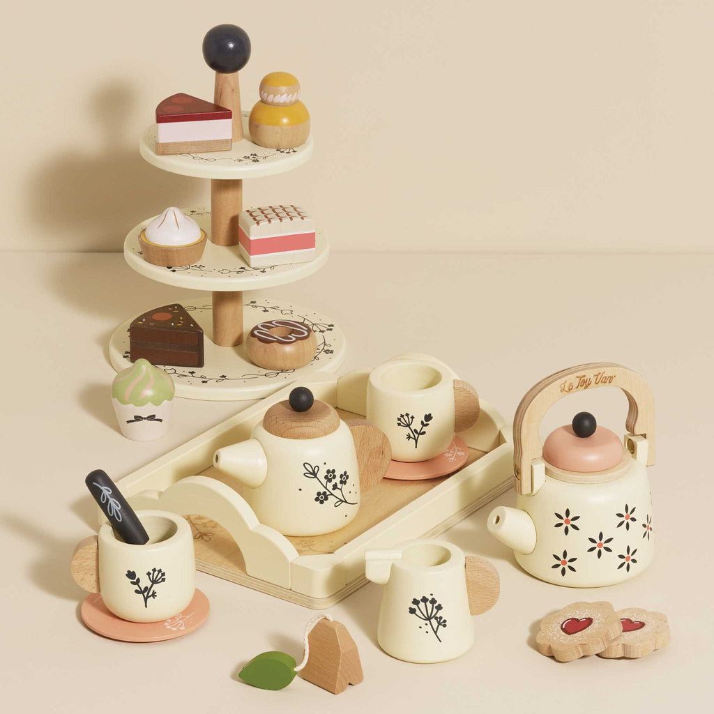 Afternoon Tea Party Set Wooden Play Food Toys Le Toy Van