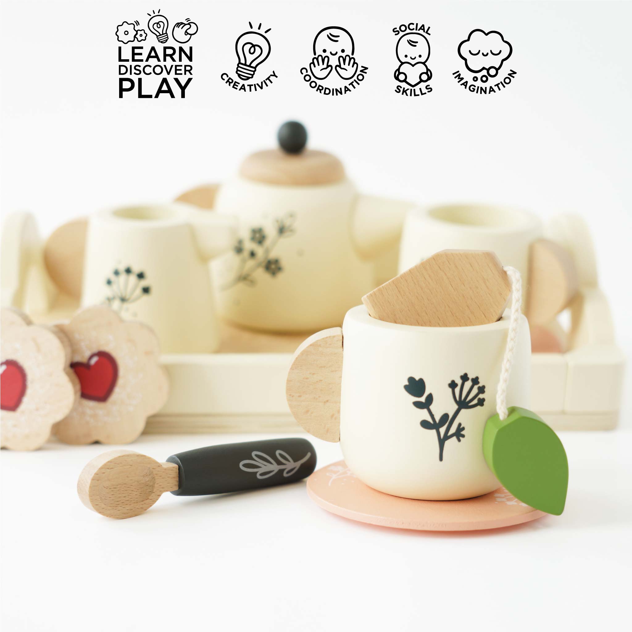 Wooden Tea Set & Tray - Le Toy Van