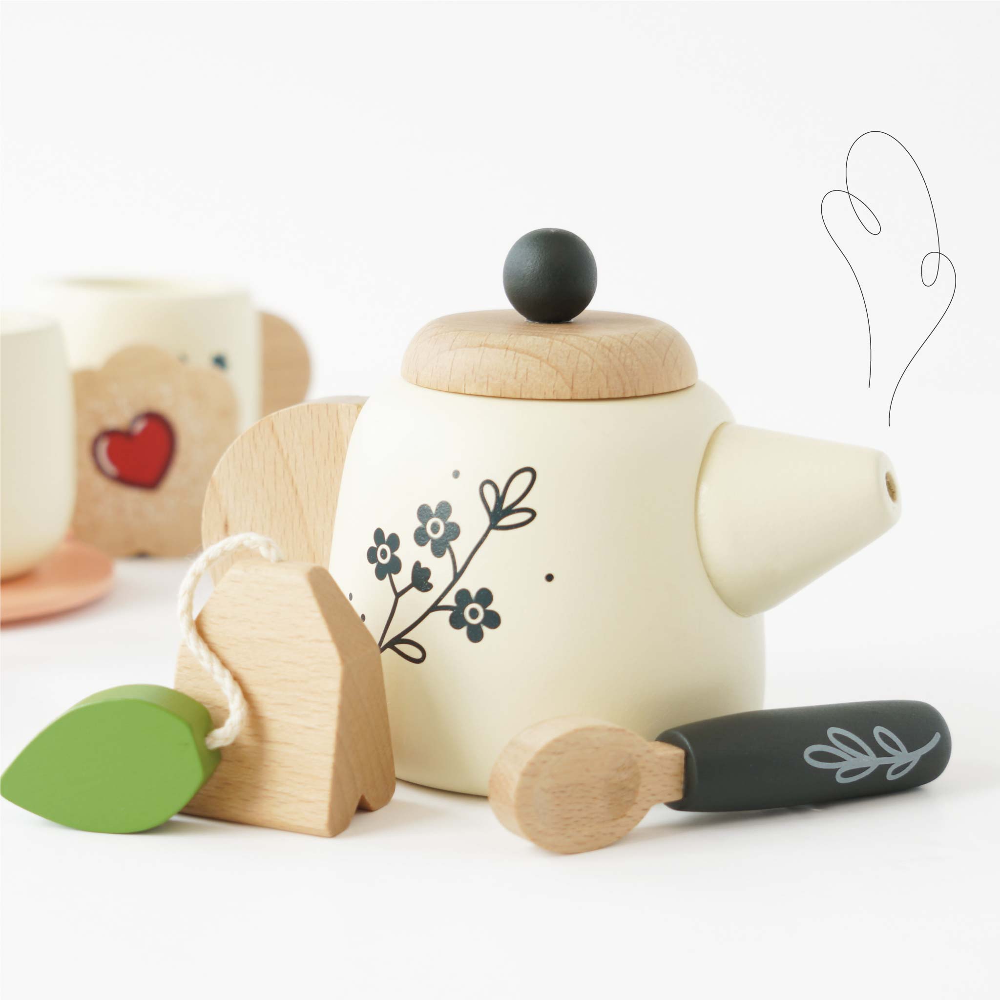 Wooden Tea Set & Tray - Le Toy Van