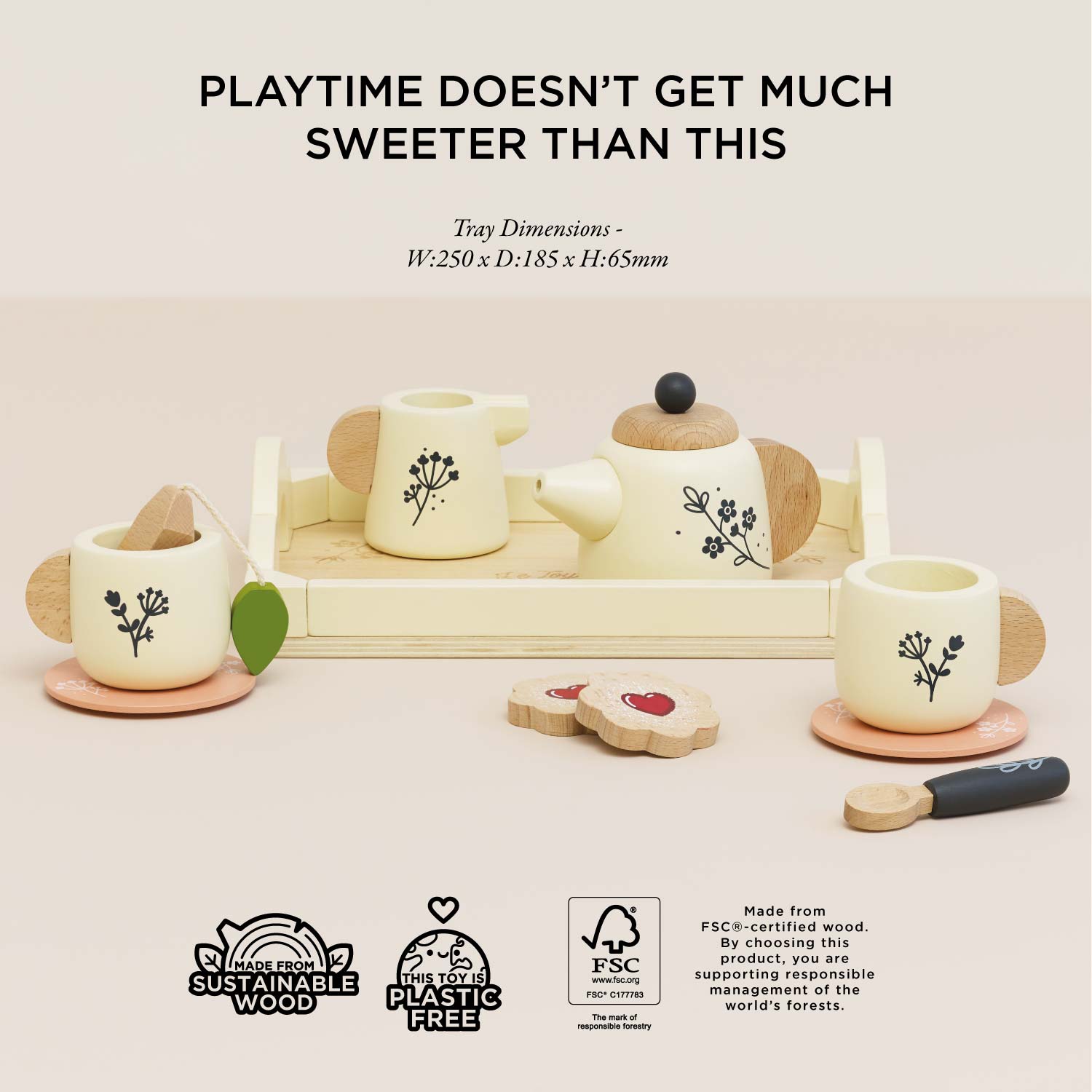 Wooden Tea Set & Tray - Le Toy Van