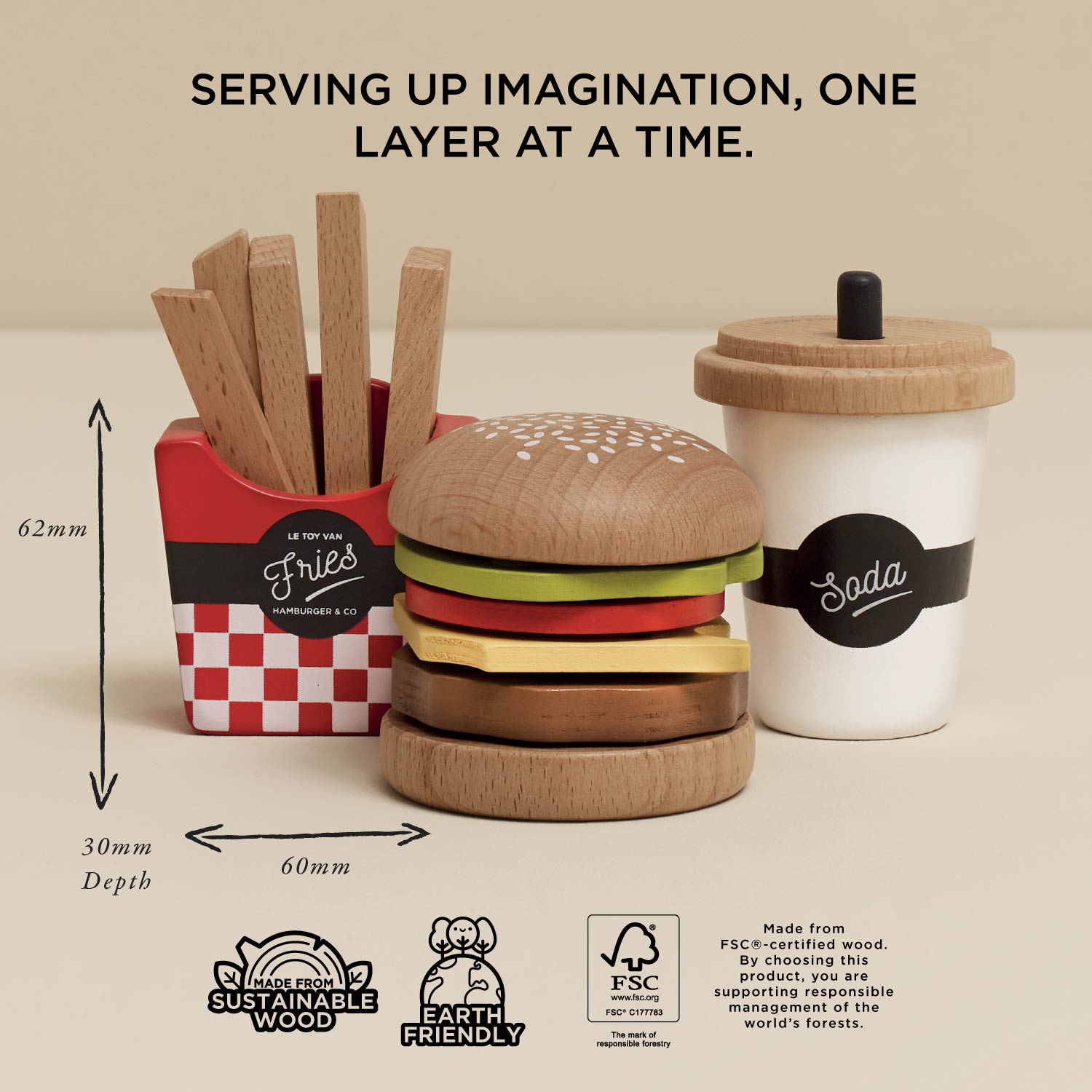 Gourmet Hamburger Set | Roleplay Wooden Toys – Le Toy Van