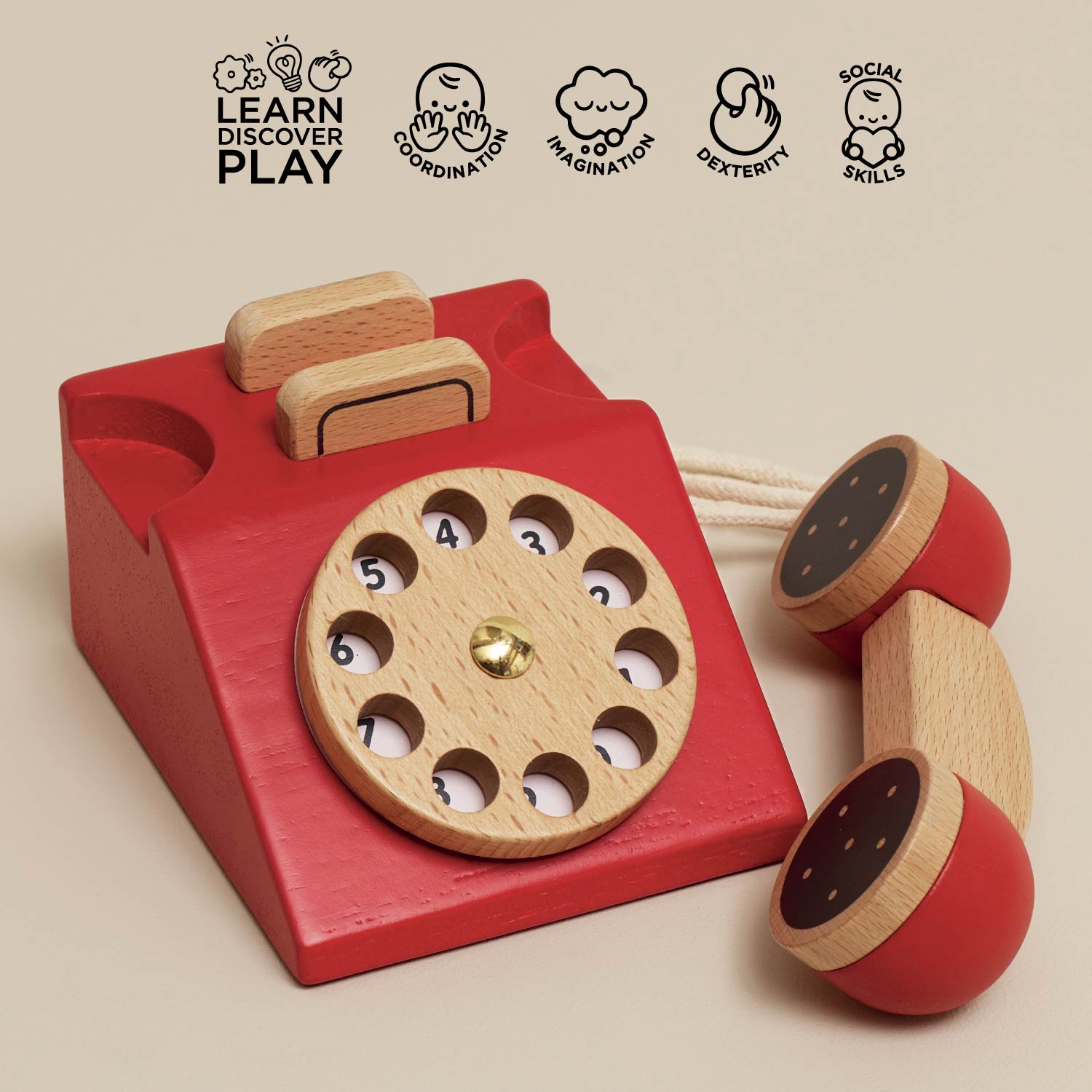 Vintage Phone | Wooden Role Play Toys | Le Toy Van